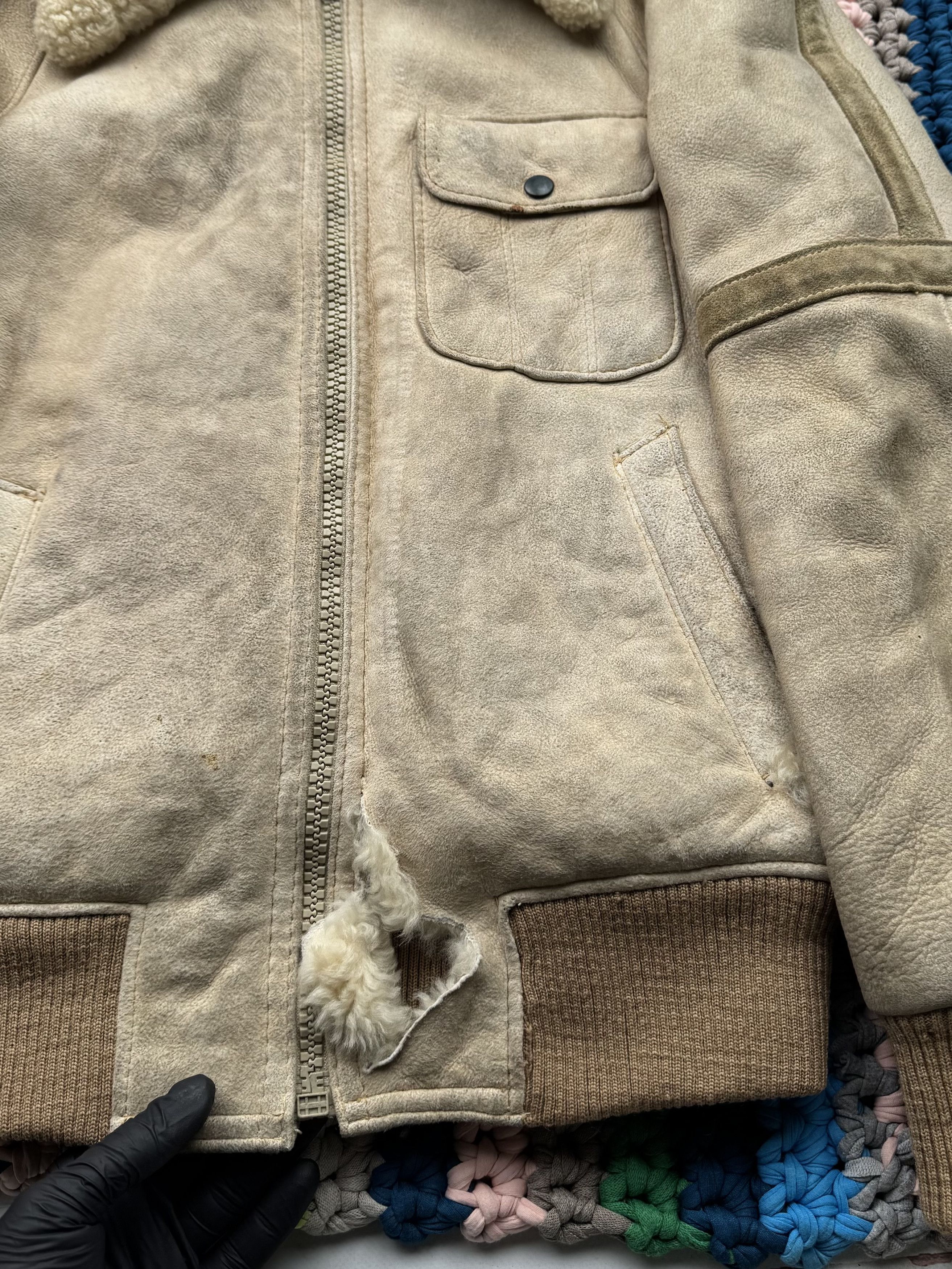 Vintage Vintage thrashed sheepskin jacket Size US S / EU 44-46 / 1 - 4 Thumbnail