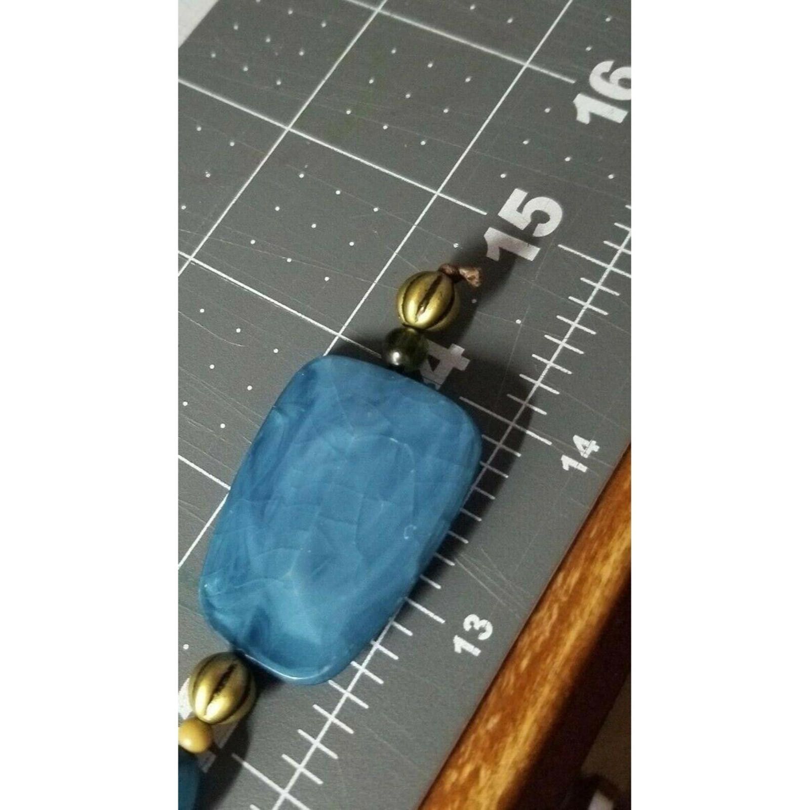 Handmade Handmade Necklace turquoise aqua teal beads Big Long Size ONE SIZE - 5 Thumbnail