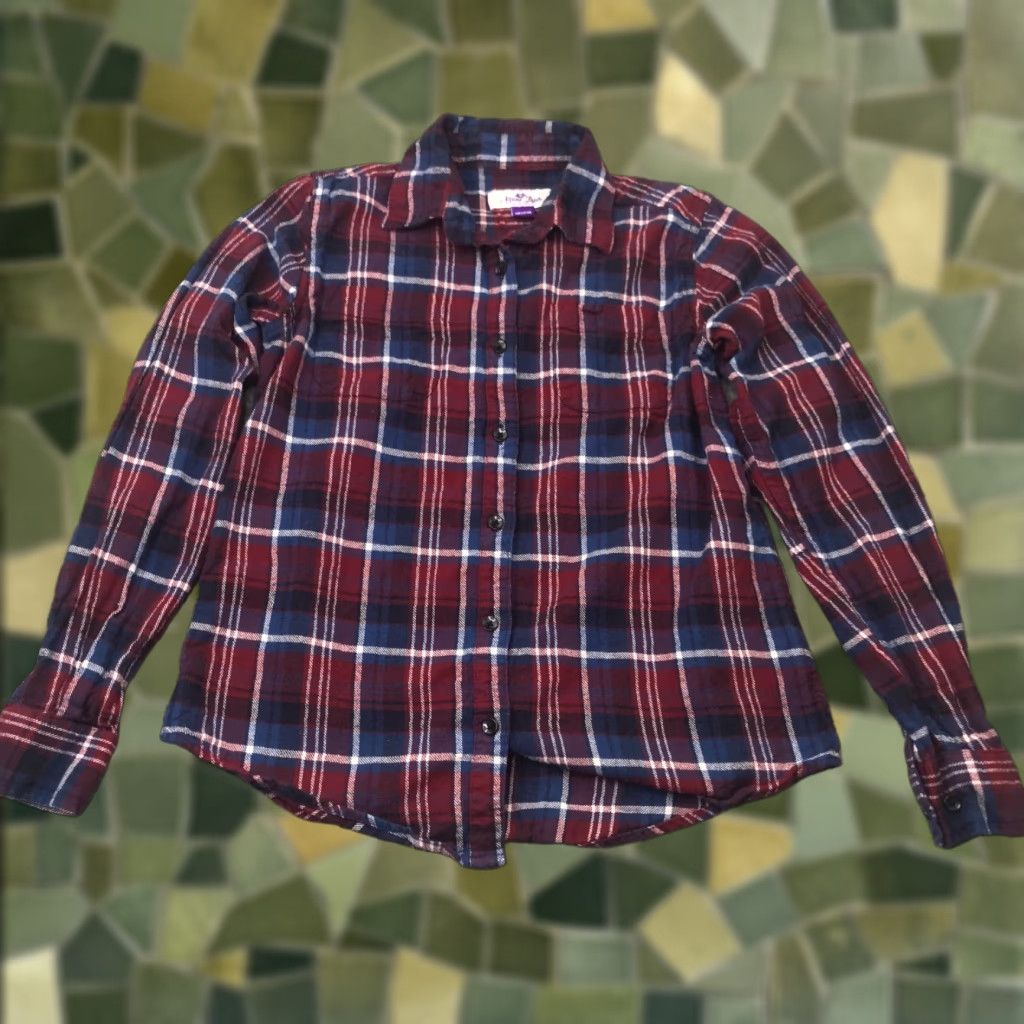 Vintage ALPINE LAKES Women's Button-Up Shirt Medium Red Plaid Cotton Flannel Long Sleeve Casual Size M / US 6-8 / IT 42-44 - 1 Thumbnail