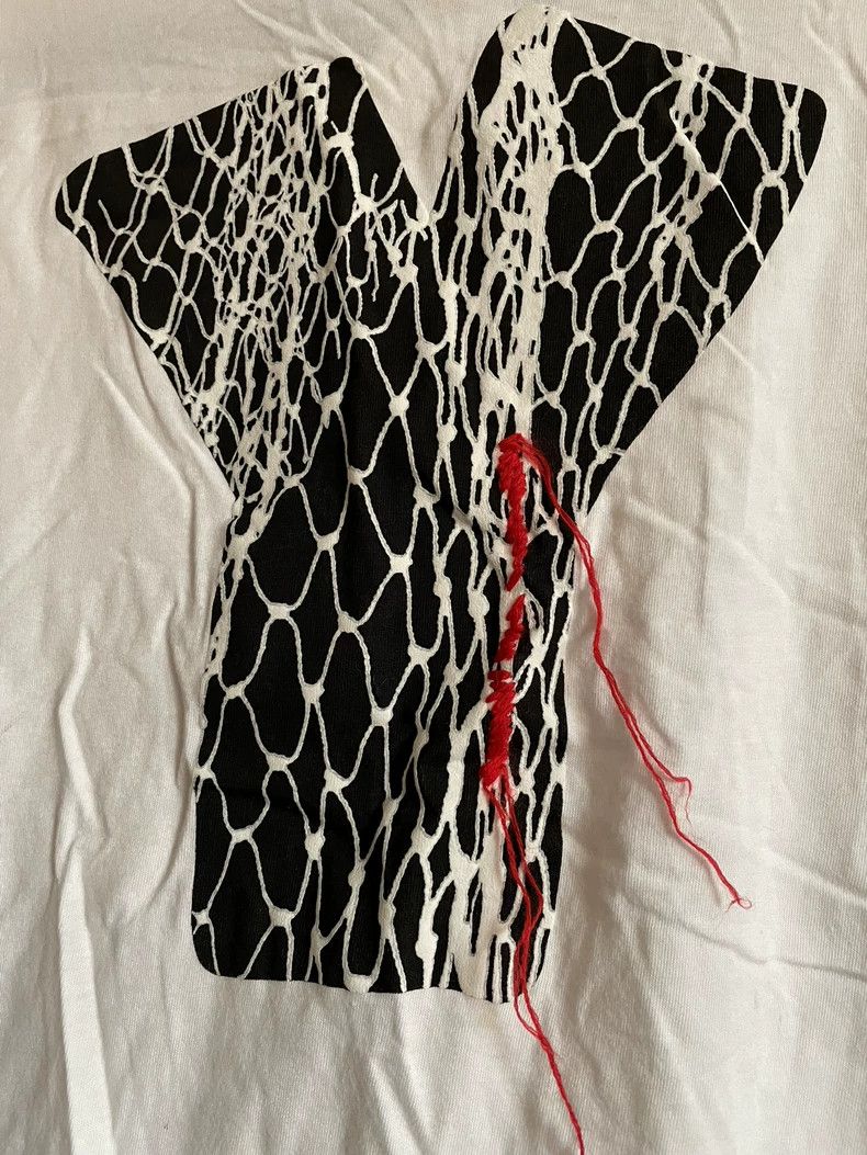 Y's Y's Woven Letter White Long T Short Sleeve Size US M / EU 48-50 / 2 - 3 Thumbnail