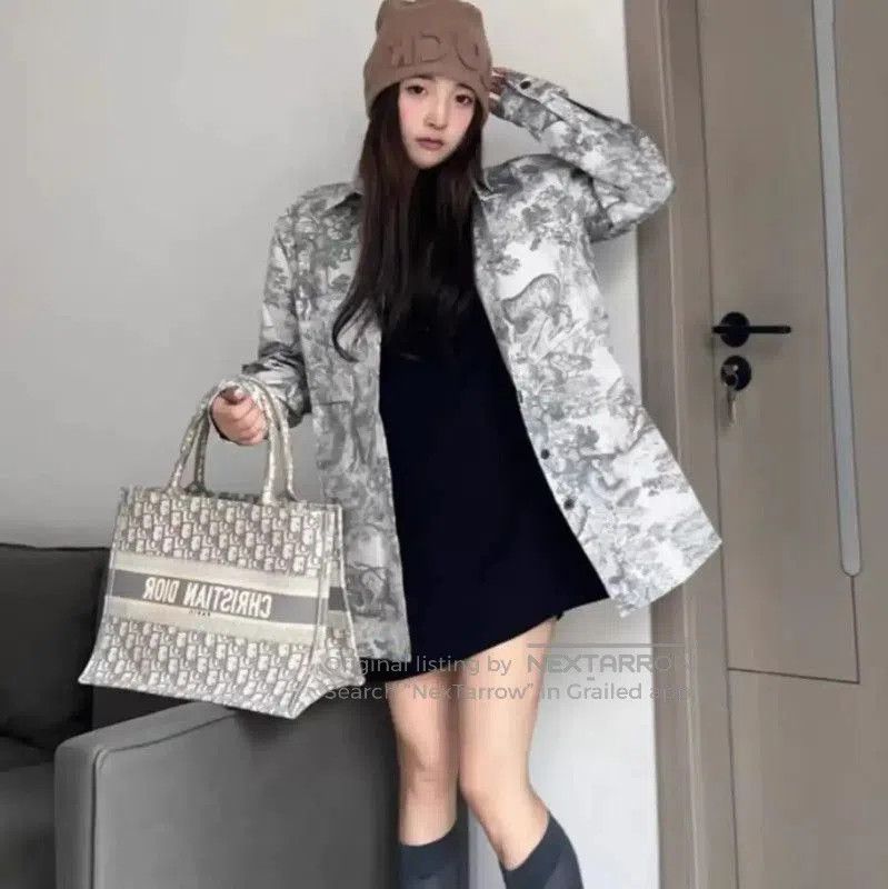 Dior Dior Gray Cotton Jacket for Women . Size S / US 4 / IT 40 - 9 Thumbnail