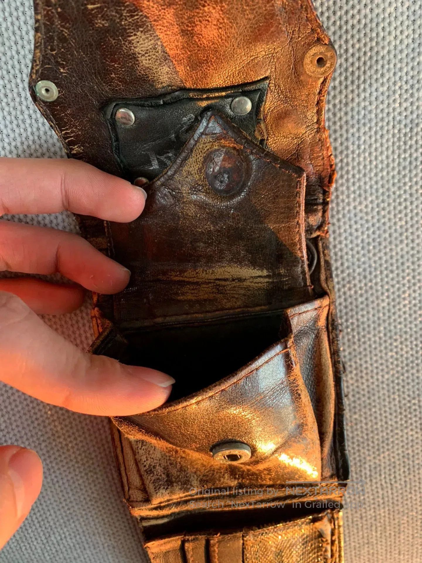 KMRii Snake Print Leather Studded Gem Wallet. Size ONE SIZE - 5 Thumbnail