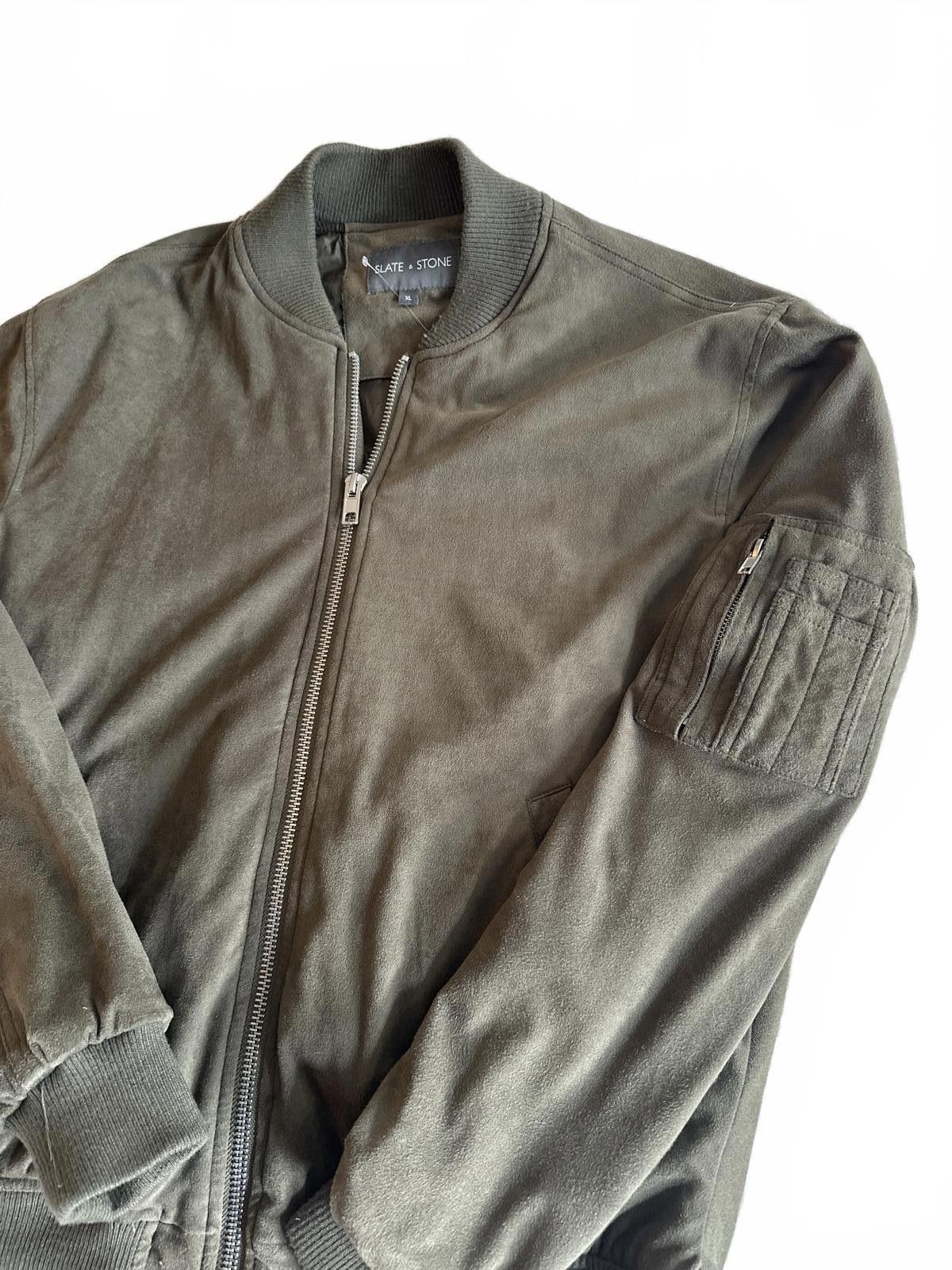 Slate & Stone Slate & Stone Bomber Jacket – Men’s Size XL (Olive Green) Size US XL / EU 56 / 4 - 4 Thumbnail