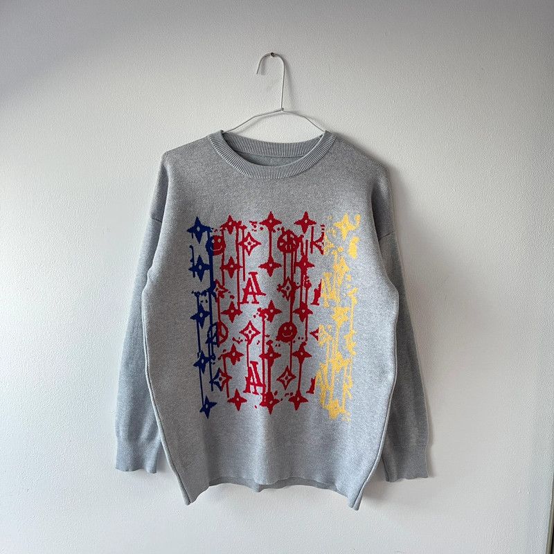 Vintage Y2k sweter y2style knitted sweater monogram Size US M / EU 48-50 / 2 - 1 Thumbnail
