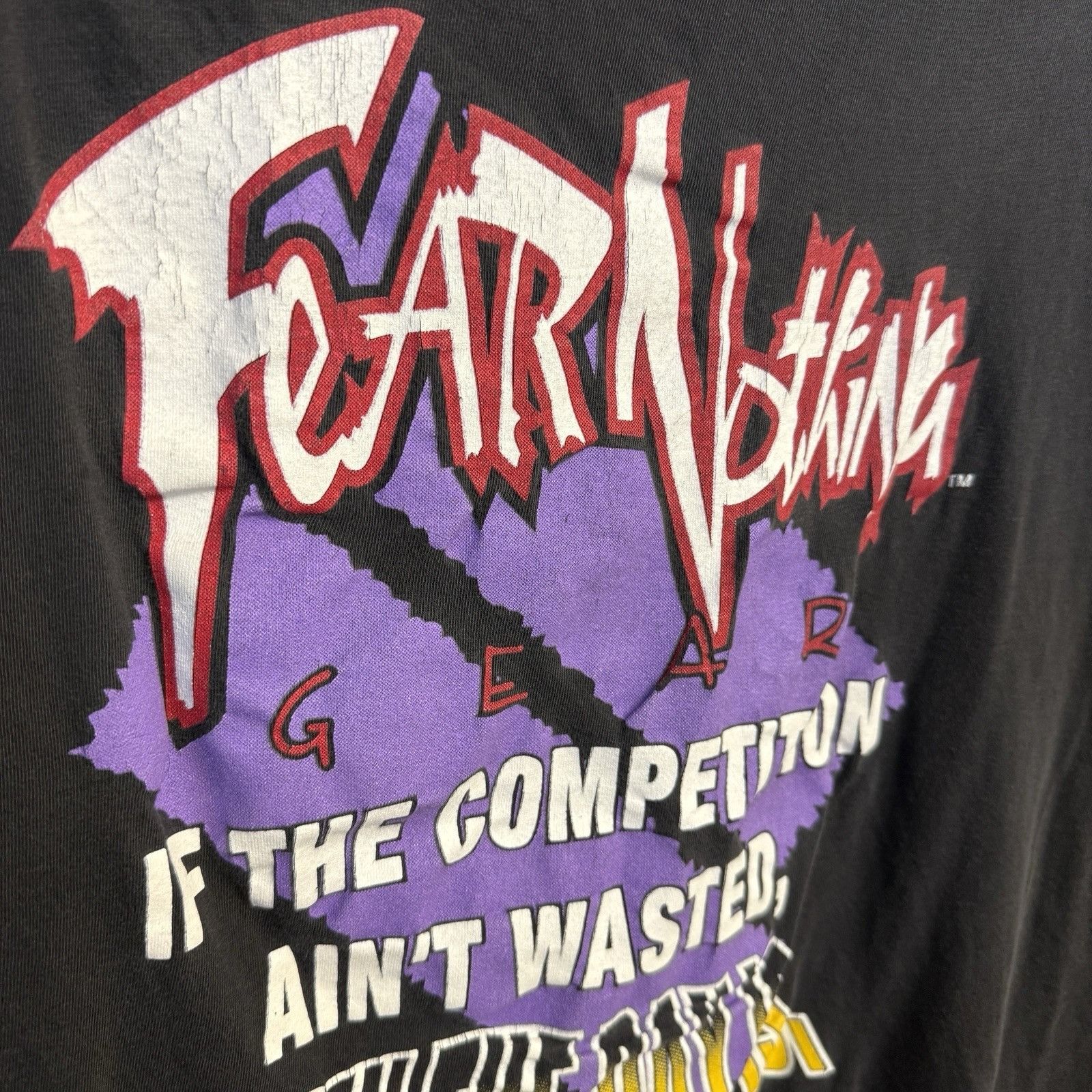 Vintage Vintage American Thunder Nothing to Fear T Shirt Mens Large Size US L / EU 52-54 / 3 - 6 Thumbnail