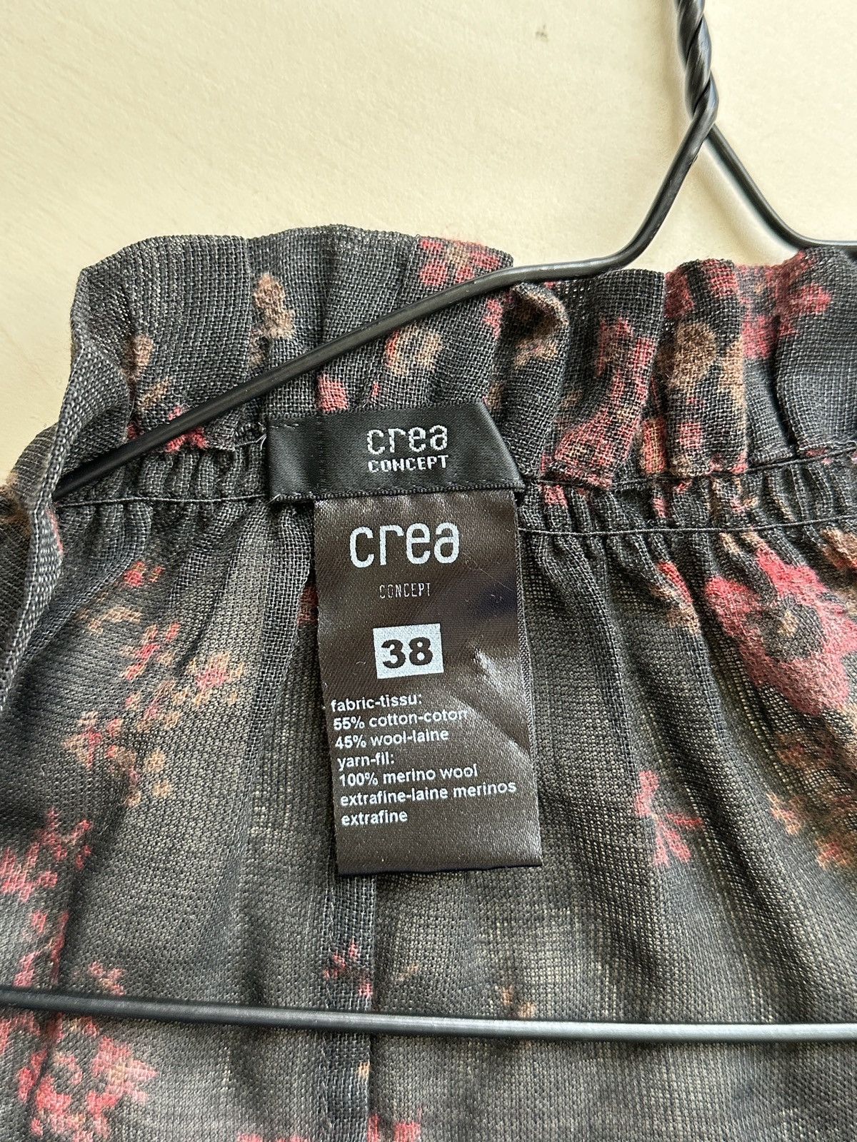 Designer × Vintage Crea Concept Vintage Floral Merino Wool Bolero Cardigan Size XS / US 0-2 / IT 36-38 - 9 Thumbnail