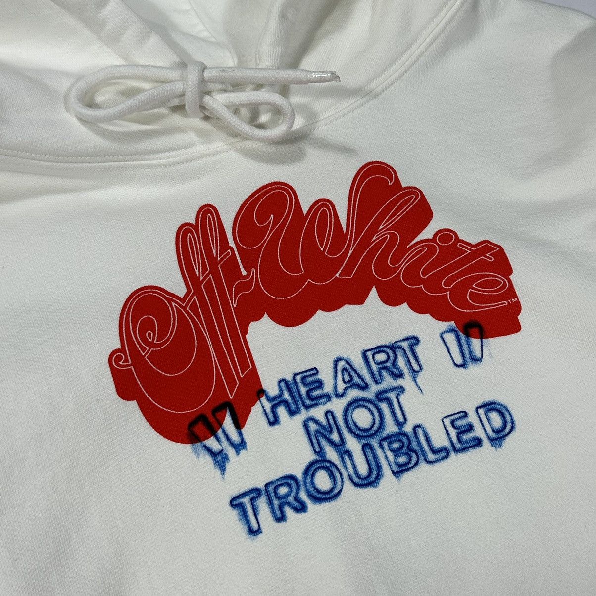 Off-White Cropped Graphic Print Hoodie Size M / US 6-8 / IT 42-44 - 6 Thumbnail