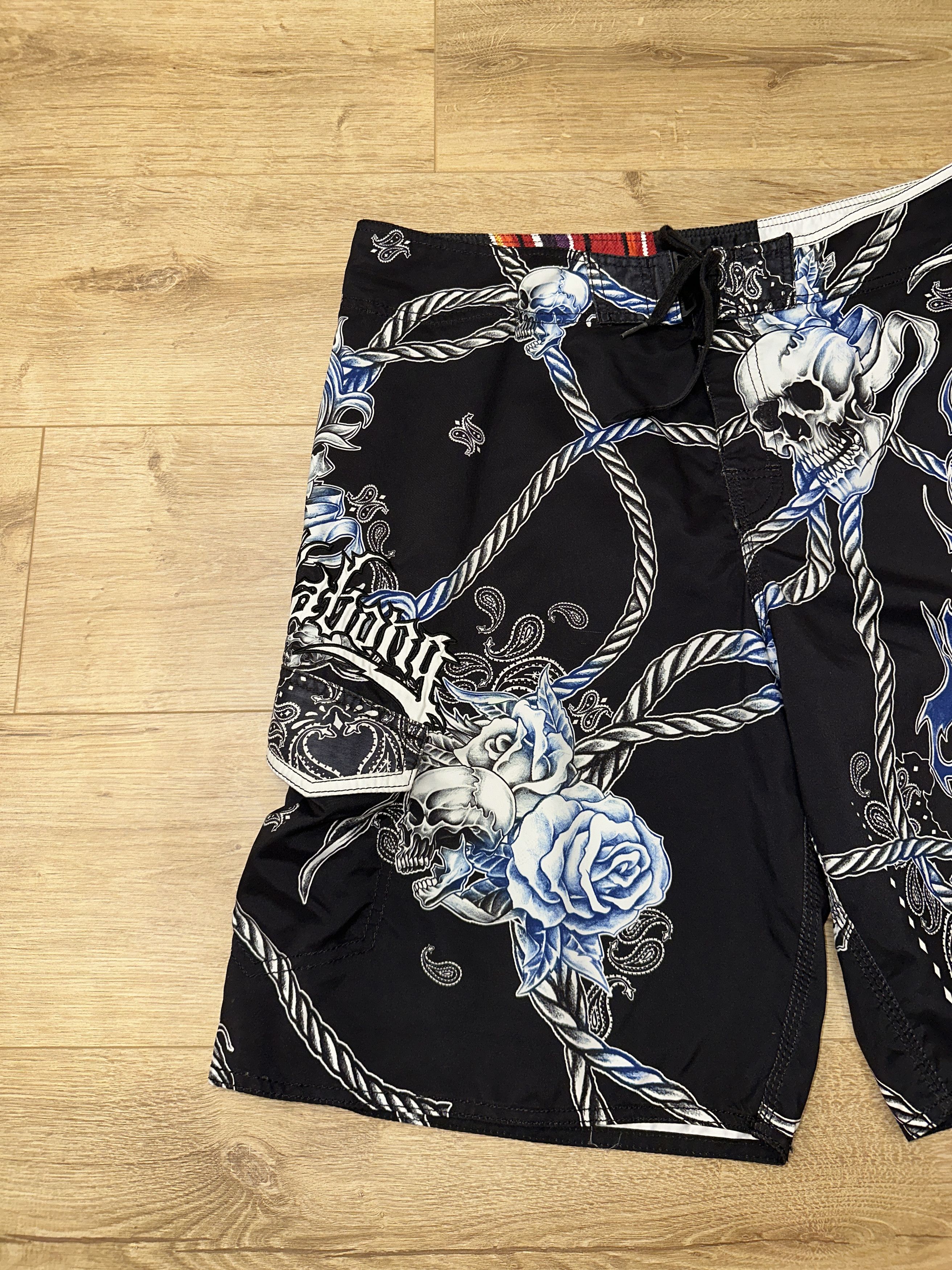 Billabong Billabong Skull Roses Board Shorts Surf Swim Trunks Size 36 Size US 36 / EU 52 - 3 Thumbnail