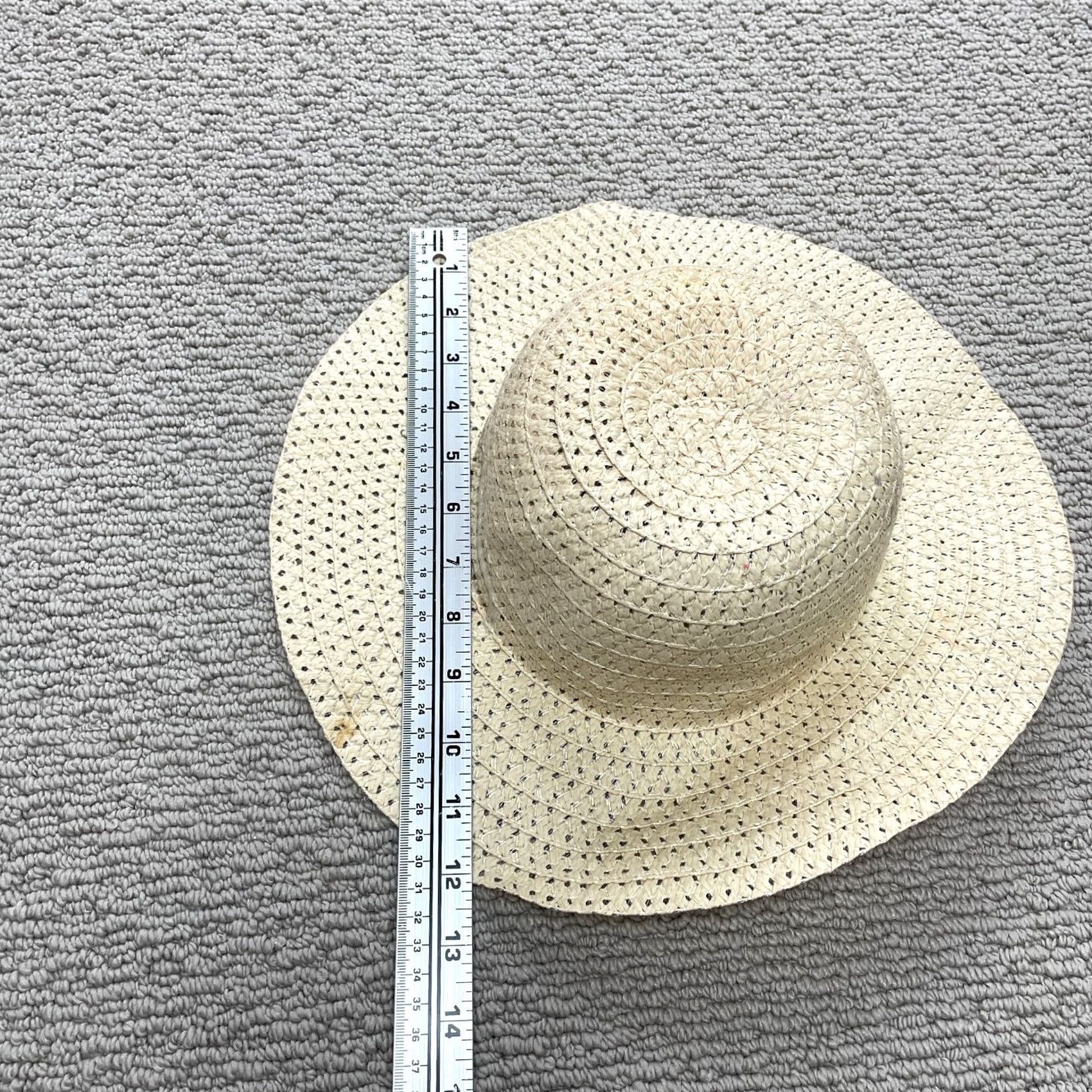 Vintage Unbranded Paper Straw Sun Hat Womens One Size Yellow Sun Protection Light Panama Sun Hat Women One Size Yellow Size ONE SIZE - 4 Thumbnail