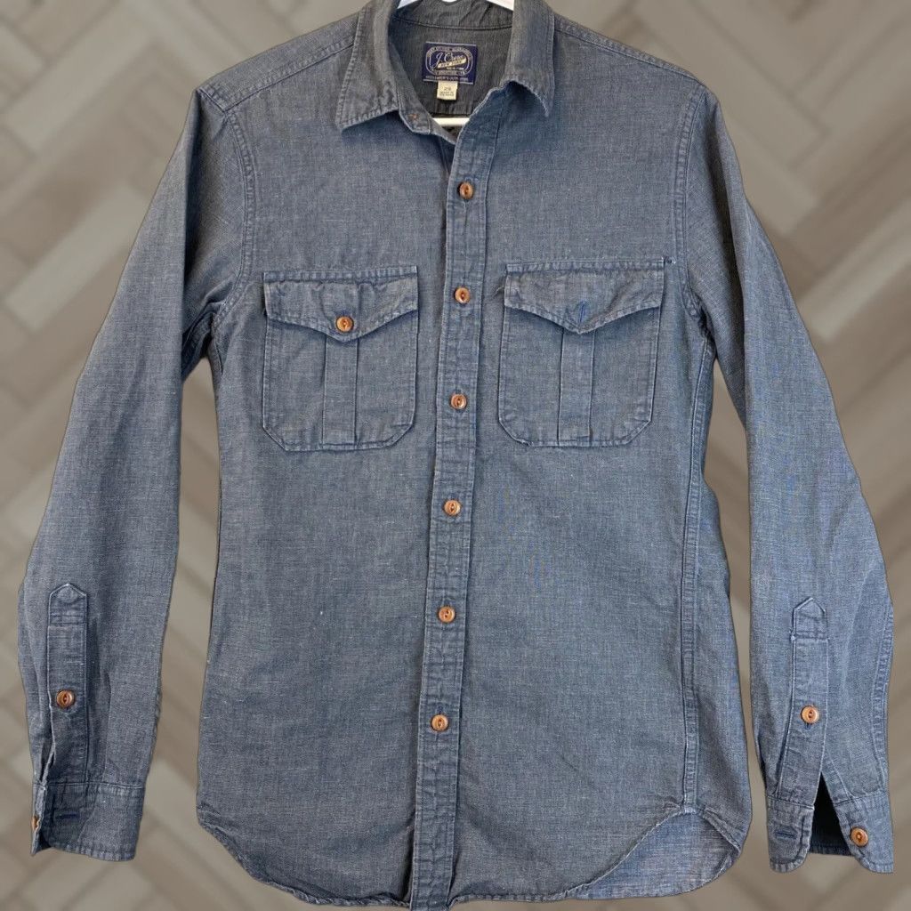 J.Crew VINTAGE J.CREW Men's Button-Up Shirt XS Gray Slim Fit Twill Plaid Long Sleeve Collared Modern Size US XS / EU 42 / 0 - 1 Thumbnail