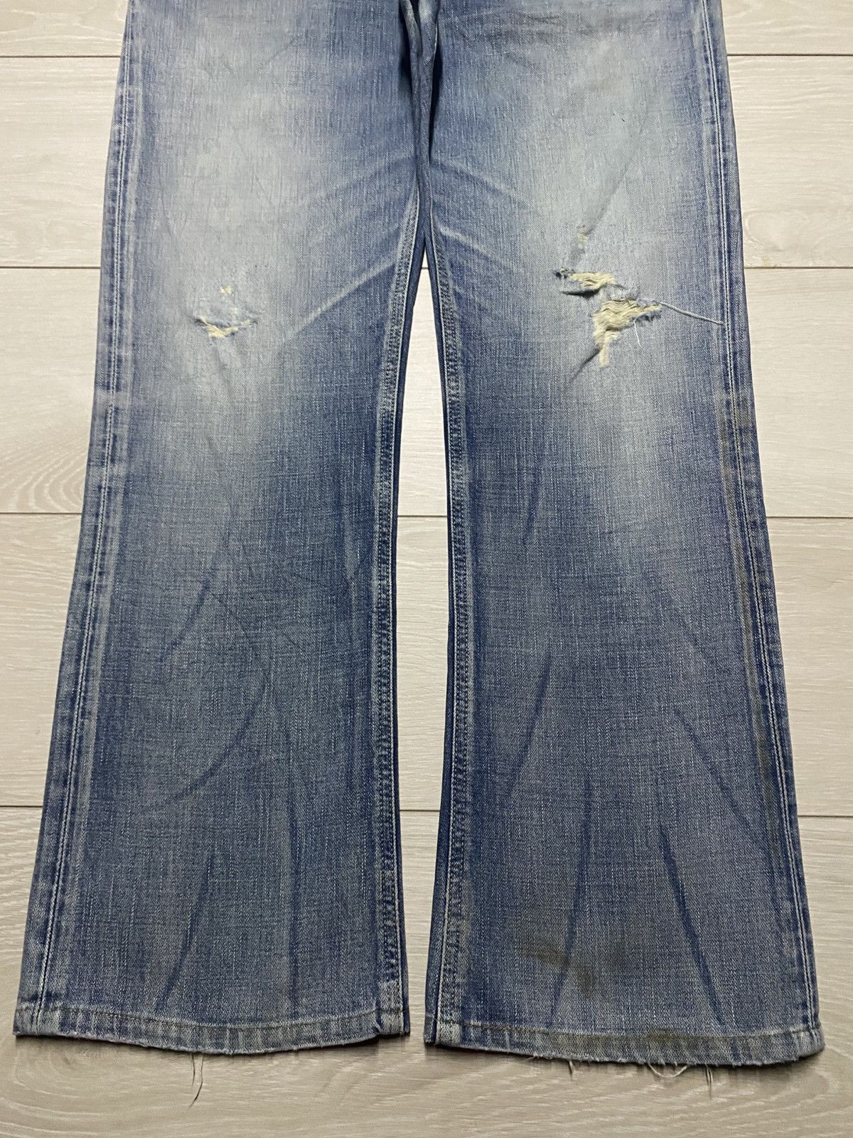 KOZABURO × Wrangler Wrangler Euro Fit Wide Leg Baggy Distressed Jeans Size US 34 / EU 50 - 5 Thumbnail
