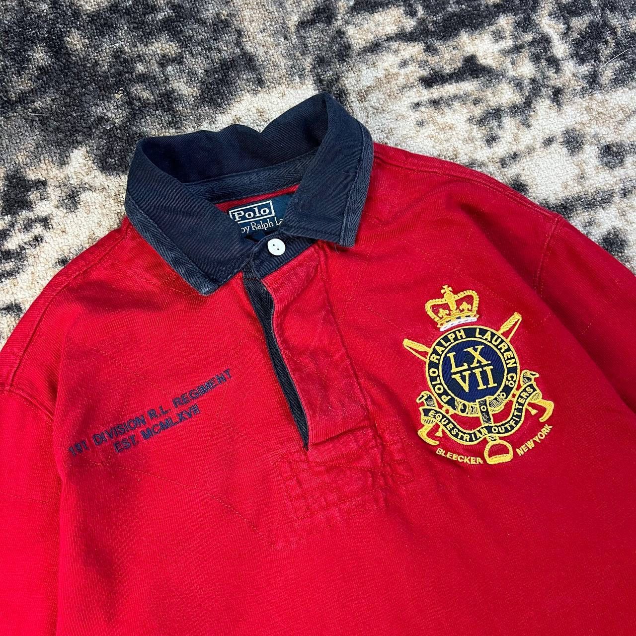 Polo Ralph Lauren Big Logo Vintage Y2K Rugby Long Sleeve