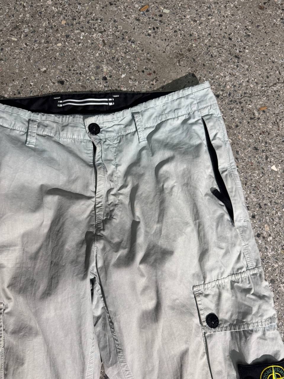 Stone Island Stone Island Garment Dyed Light Blue Cargo Pants Size US 33 - 7 Thumbnail