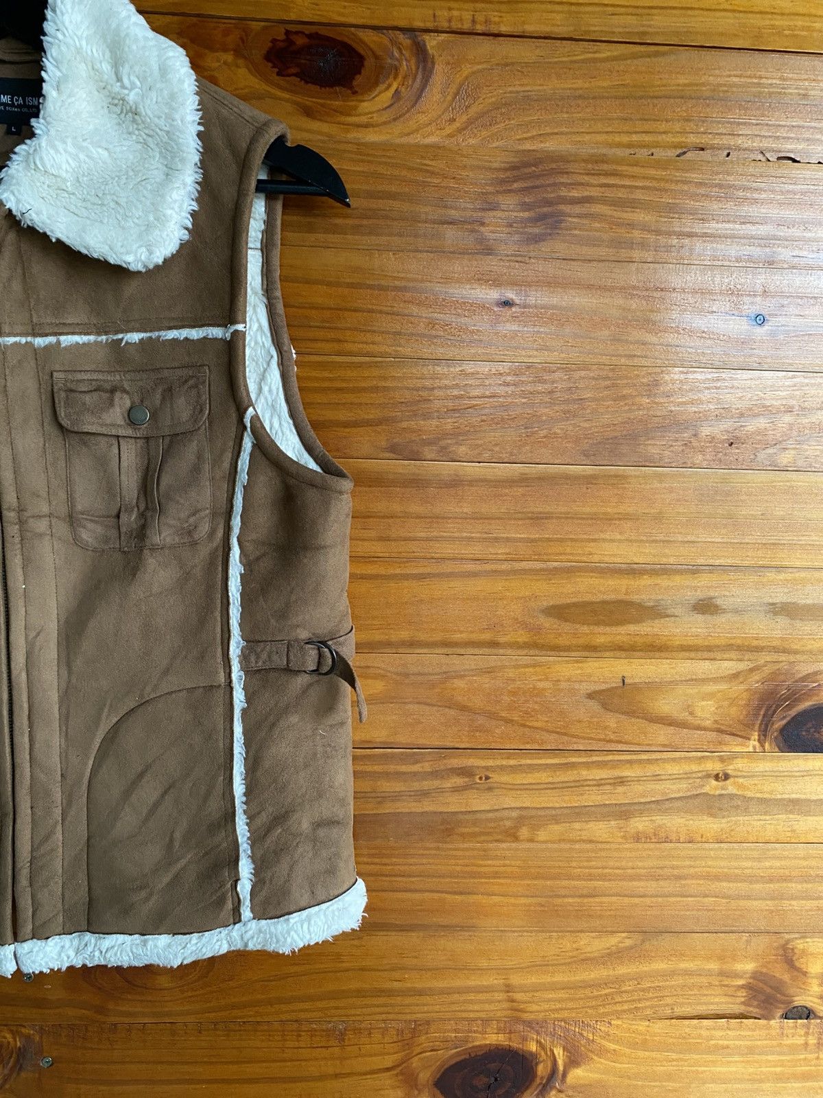 Comme Ca Ism Comme Ca Ism Faux Shearling Vest – Brown Sherpa Lined Size US M / EU 48-50 / 2 - 7 Thumbnail