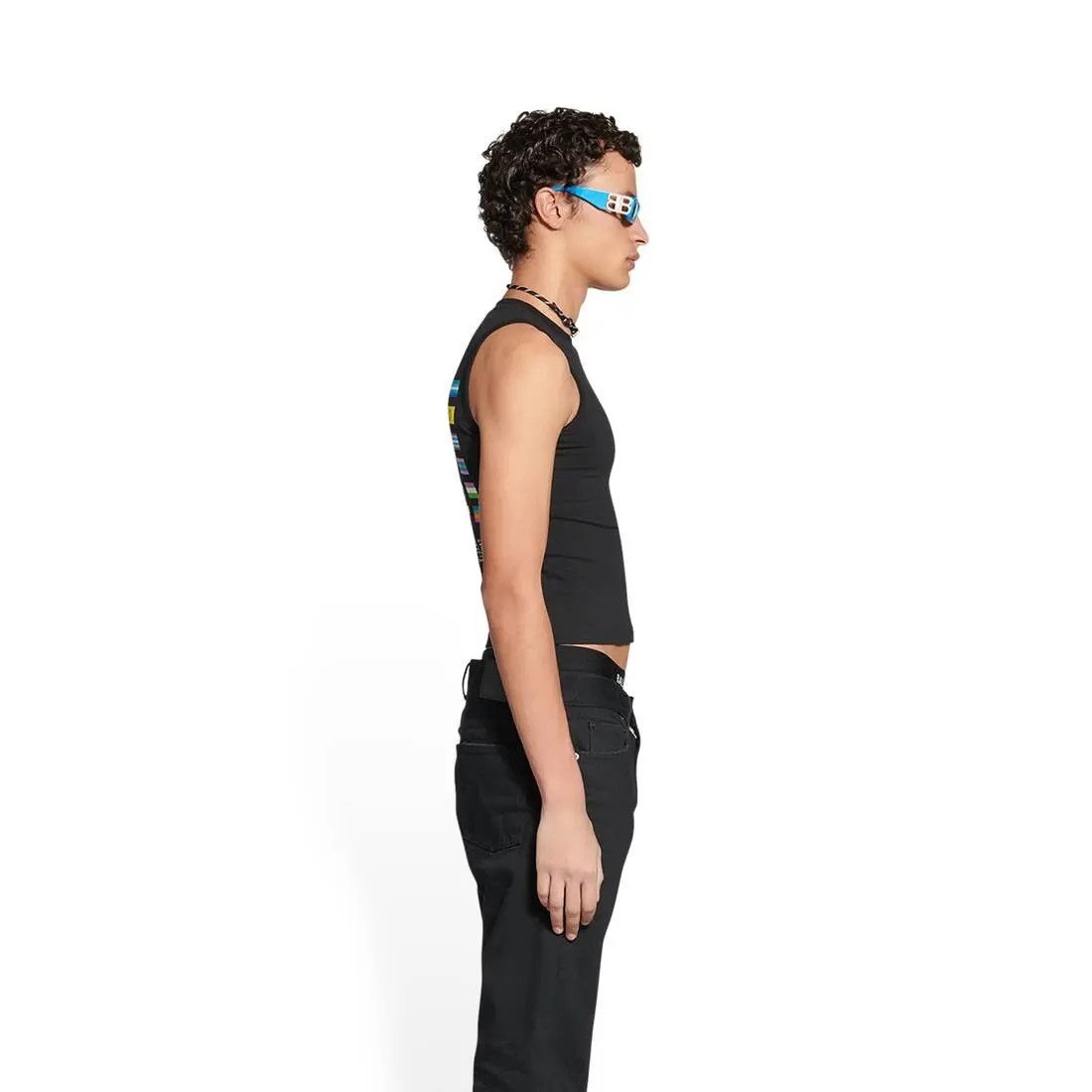 Balenciaga o1w1db10425 Pride 22 Fitted Tank Top in Black Size US XXS / EU 40 - 3 Thumbnail