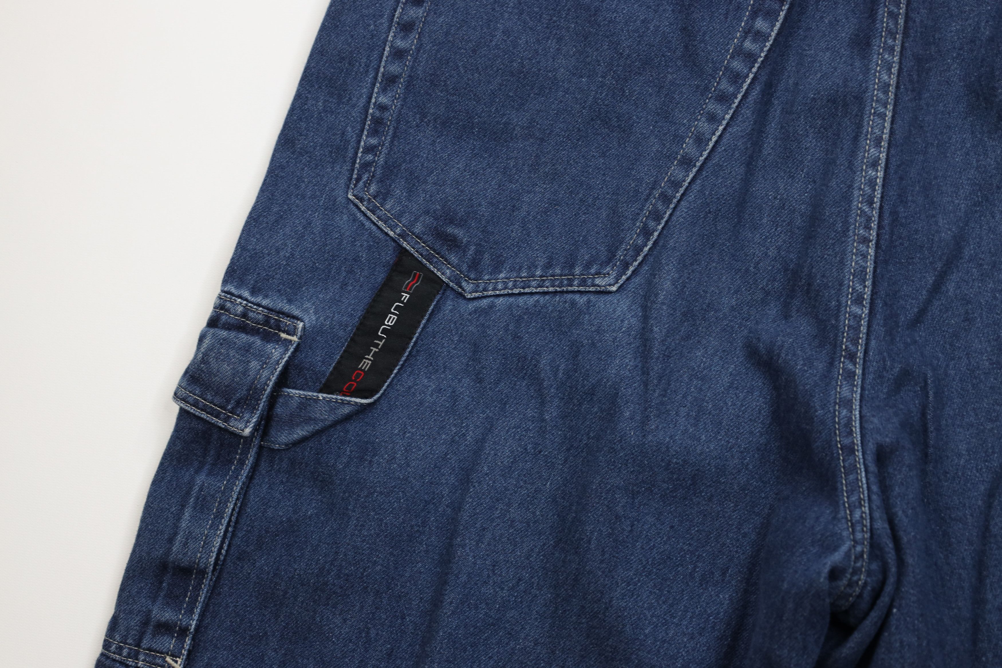 Fubu Vintage 90s Y2K FUBU Spell Out Baggy Denim Cargo Shorts Blue Size US 38 / EU 54 - 14 Thumbnail