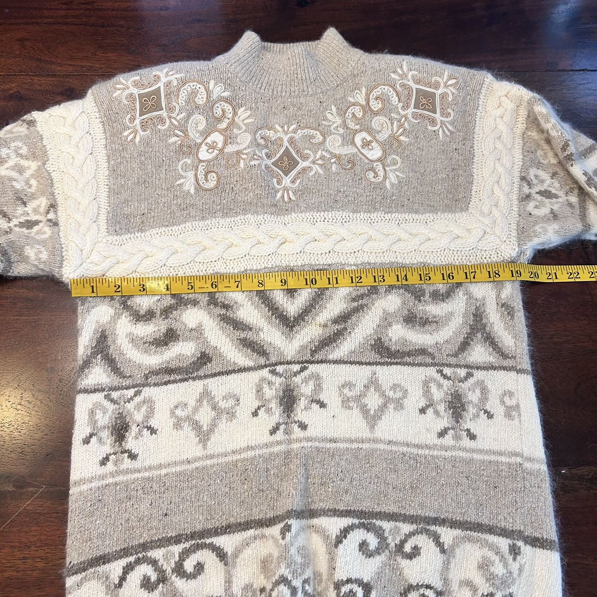 Vintage IB Diffusion Silk Angora Lambswool Nat. Sweater Skirt Set Size S / US 4 / IT 40 - 6 Thumbnail
