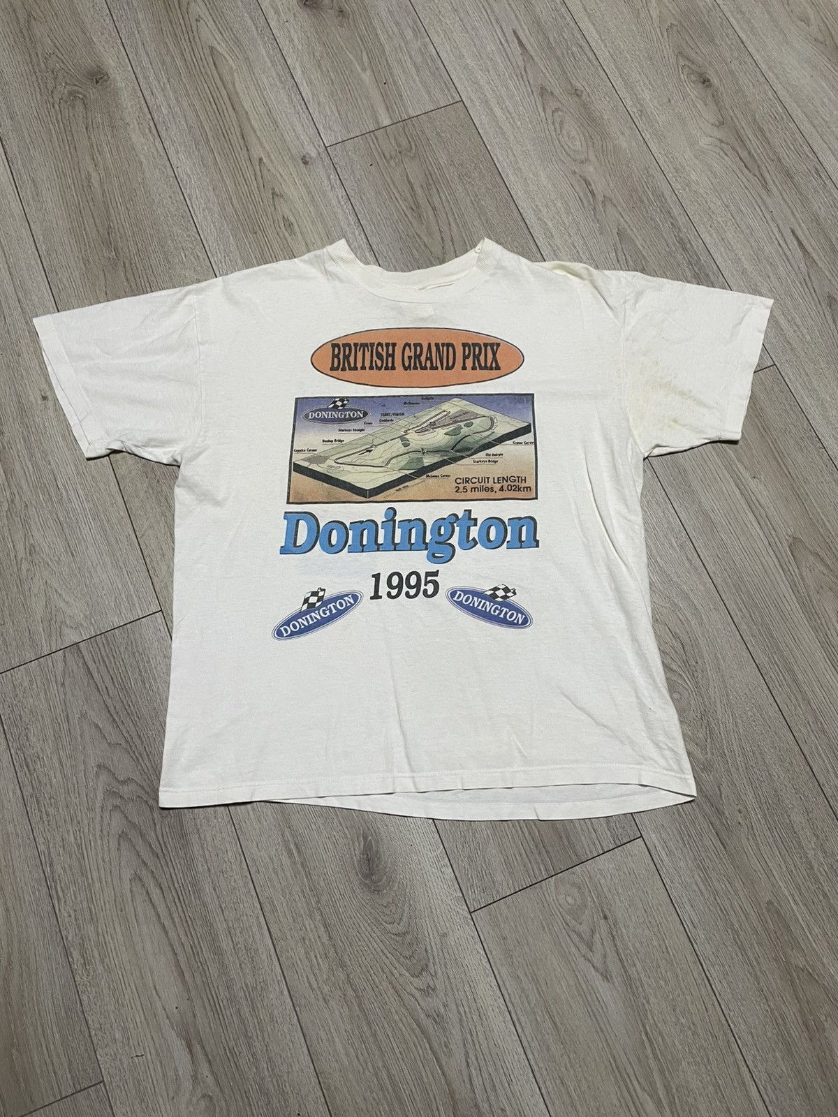 Vintage Archive Vintage 1995 British Grand Prix Donington T Shirt Size US XL / EU 56 / 4 - 3 Thumbnail