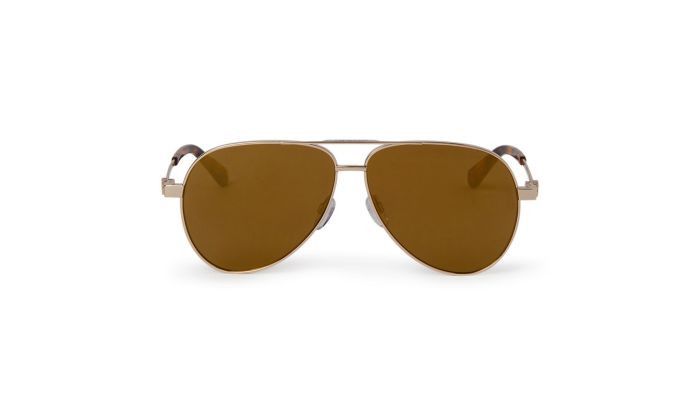 Off-White NEW OFF-WHITE OERI122S24MET0017676 Ruston L Gold Gold Mirror Size ONE SIZE - 3 Thumbnail