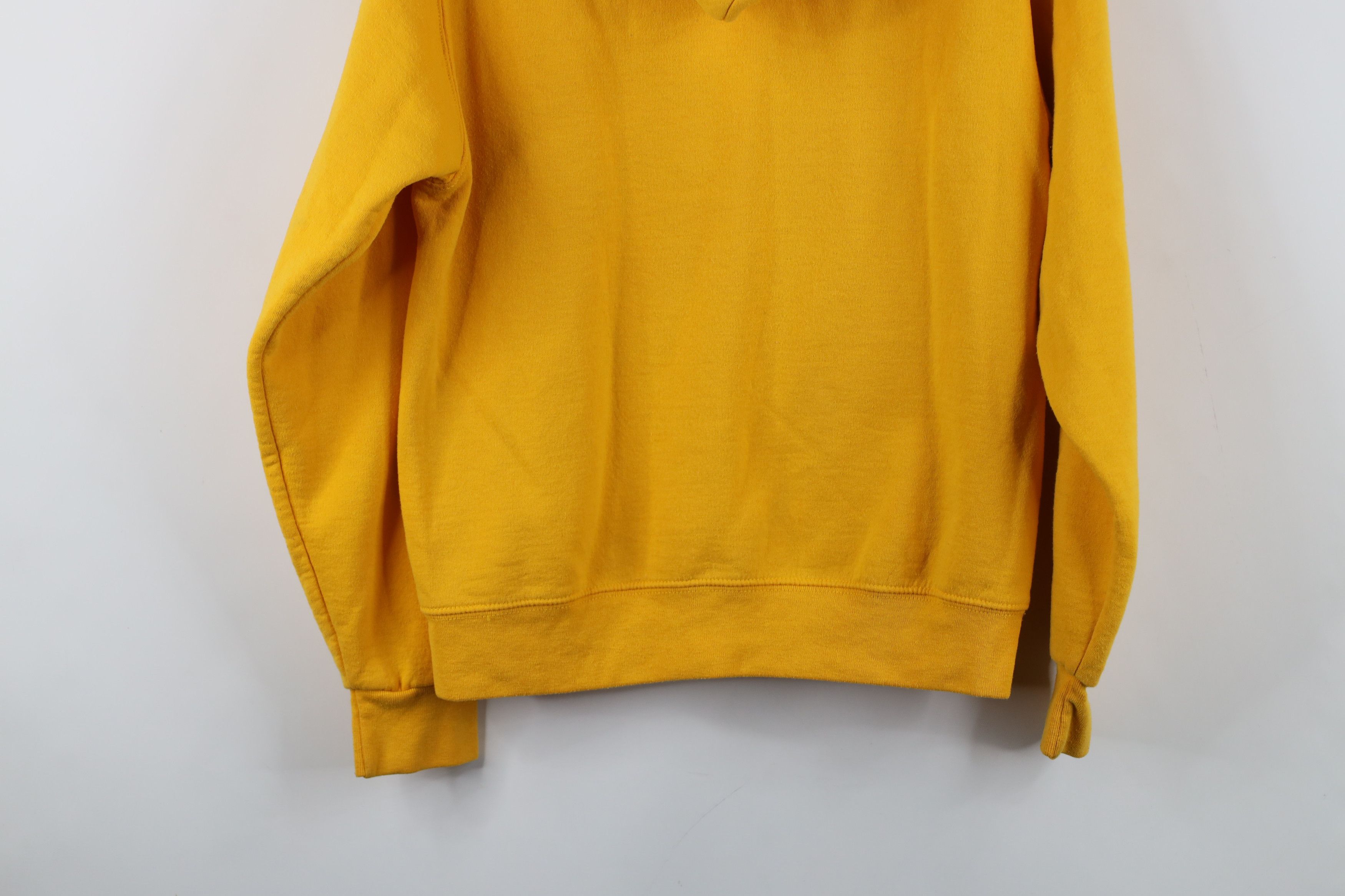 Vintage Vintage 90s Streetwear Blank Hoodie Sweatshirt Yellow Size US S / EU 44-46 / 1 - 15 Thumbnail