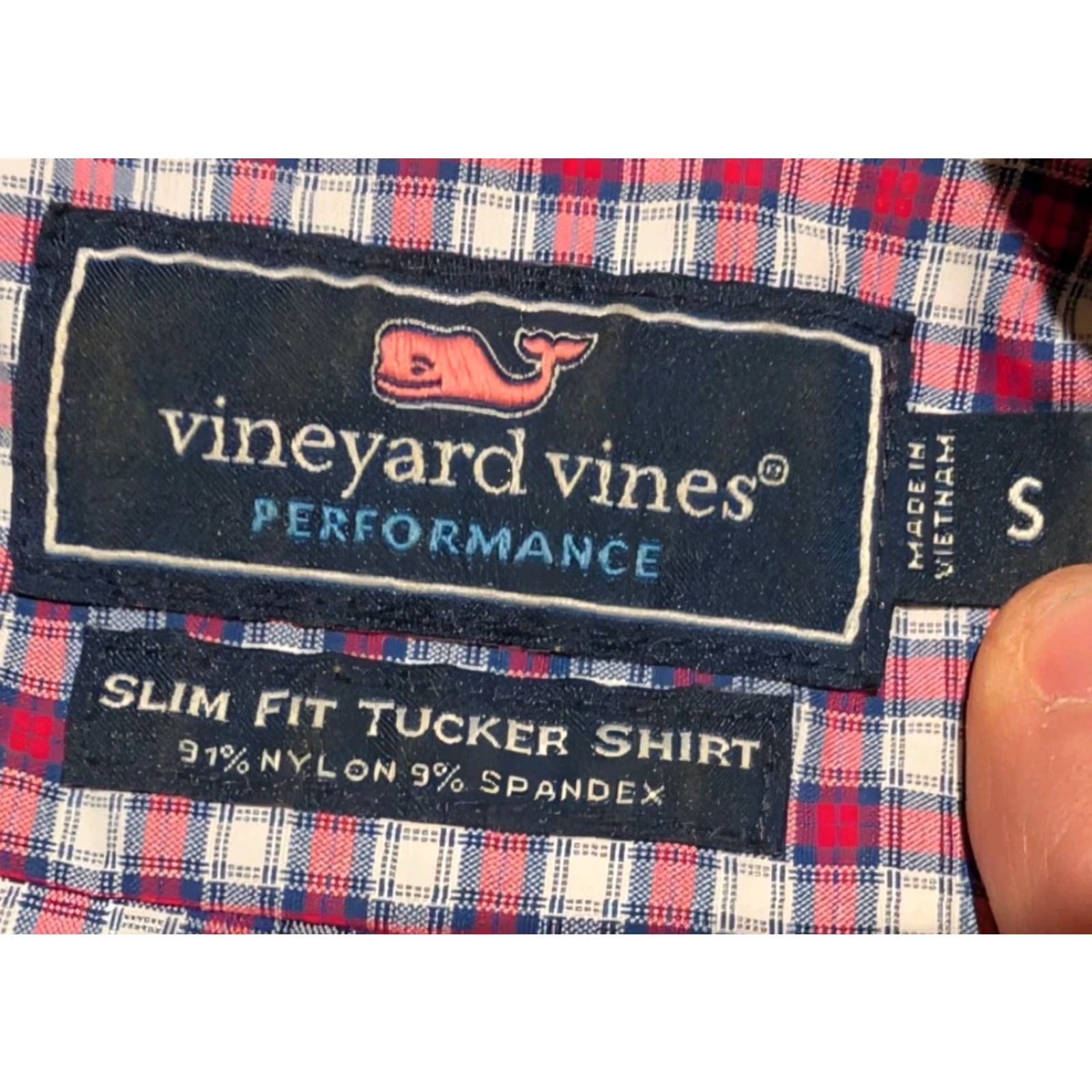 Vineyard Vines Vineyard Vines Tucker Shirt Mens S Slim Fit Long Sleeve Red White Gingham Button-Up Size US S / EU 44-46 / 1 - 7 Thumbnail