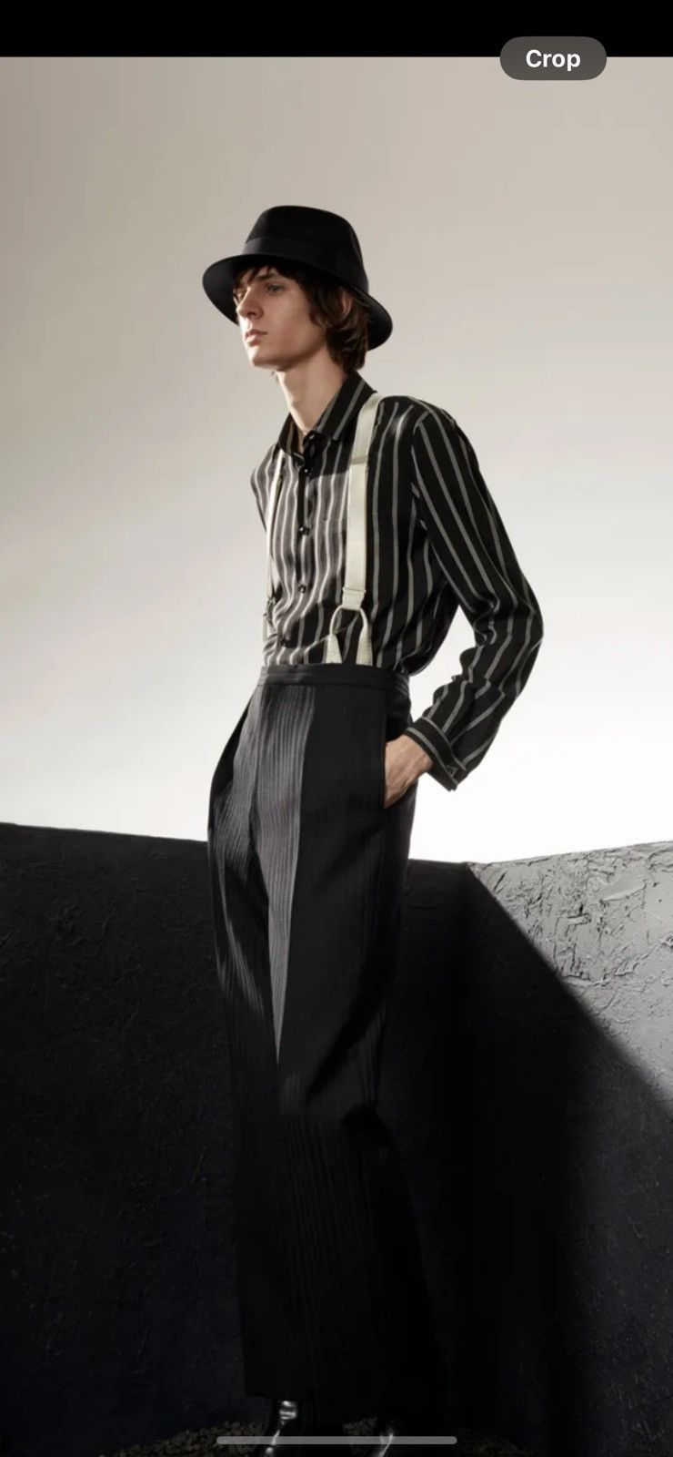 Saint Laurent men’s pants with python suspenders. 44. $1690