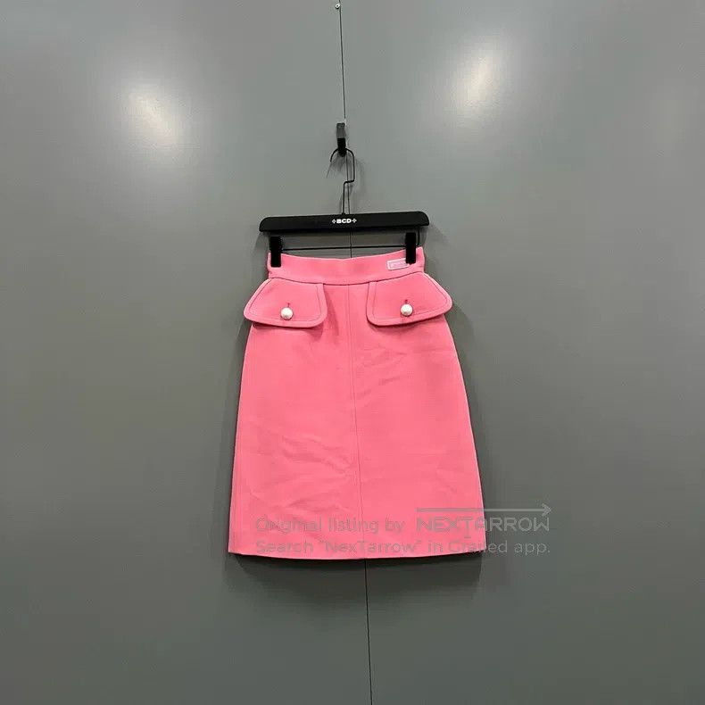 Louis Vuitton Louis Vuitton Pink Vintage A-Line Skirt Size 33" - 2 Thumbnail