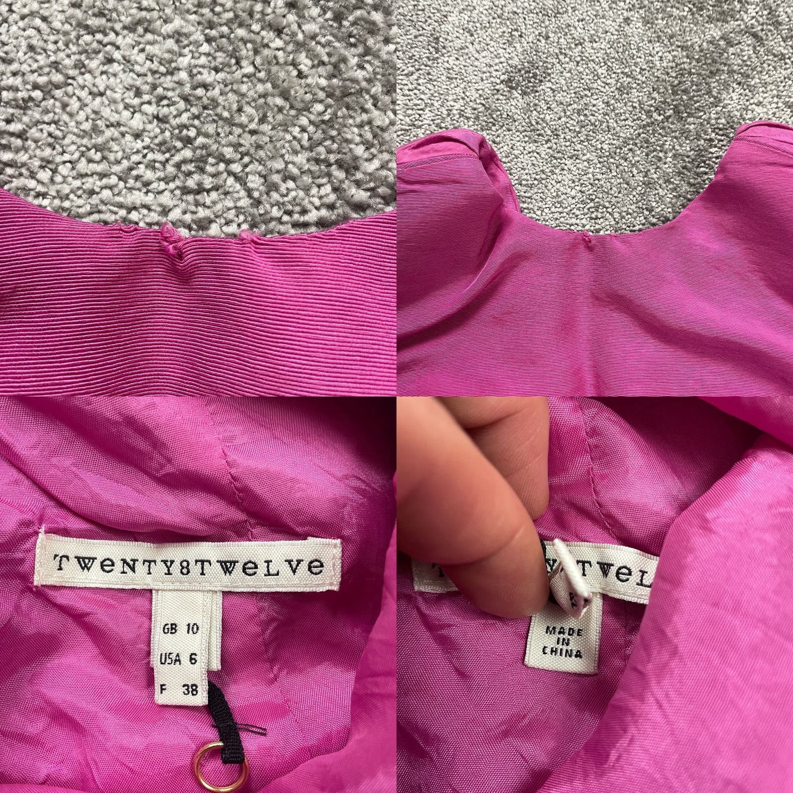 Vintage Twenty8Twelve Shift Dress Women's Size 6 Pink Solid Short Sleeve Ruched Zipper Vintage? No Size M / US 6-8 / IT 42-44 - 8 Thumbnail