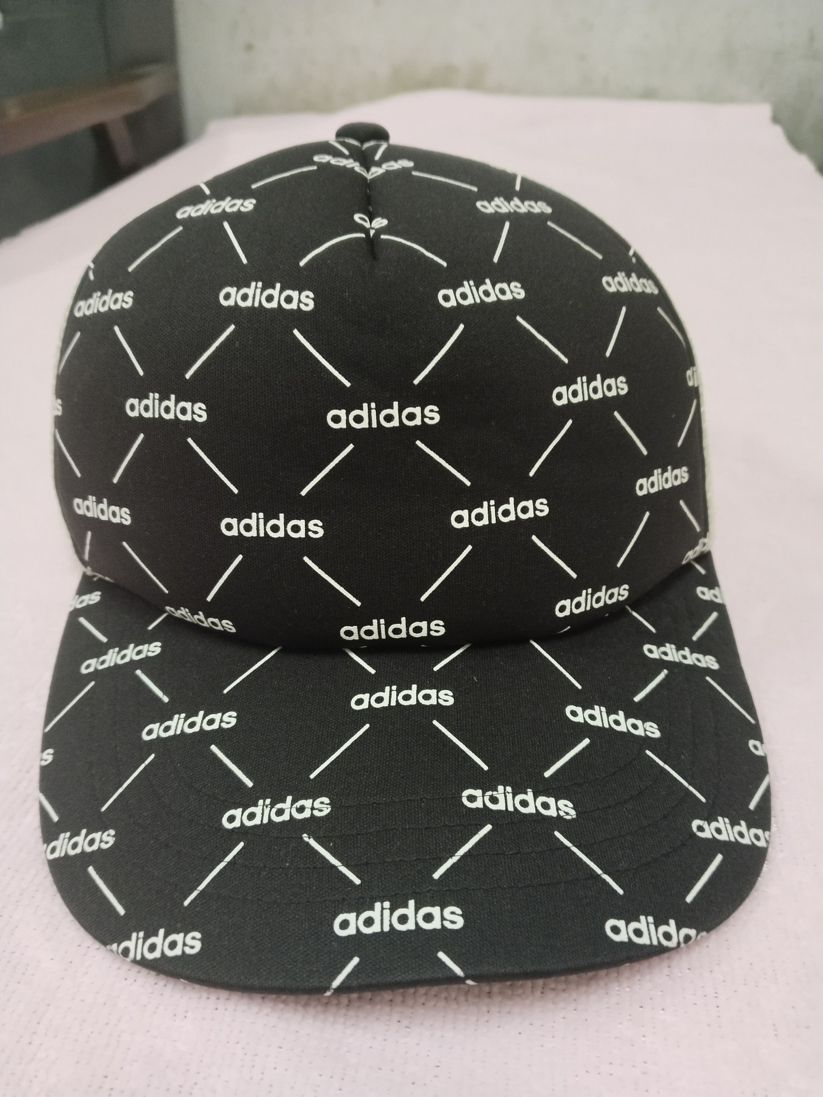 Adidas VINTAGE ADIDAS MONOGRAM 3 STRIPE TRUCKER HAT Size ONE SIZE - 2 Thumbnail