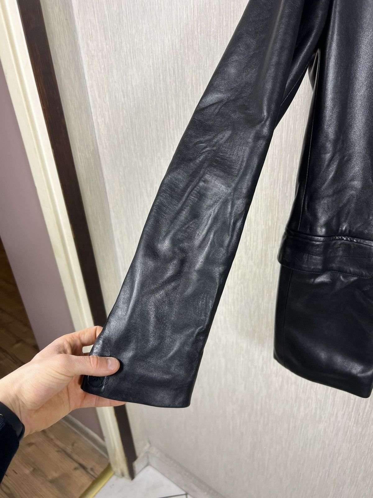 agnes b. Agnes b. genuine lamb leather avant garde blazer jacket Size US M / EU 48-50 / 2 - 11 Thumbnail