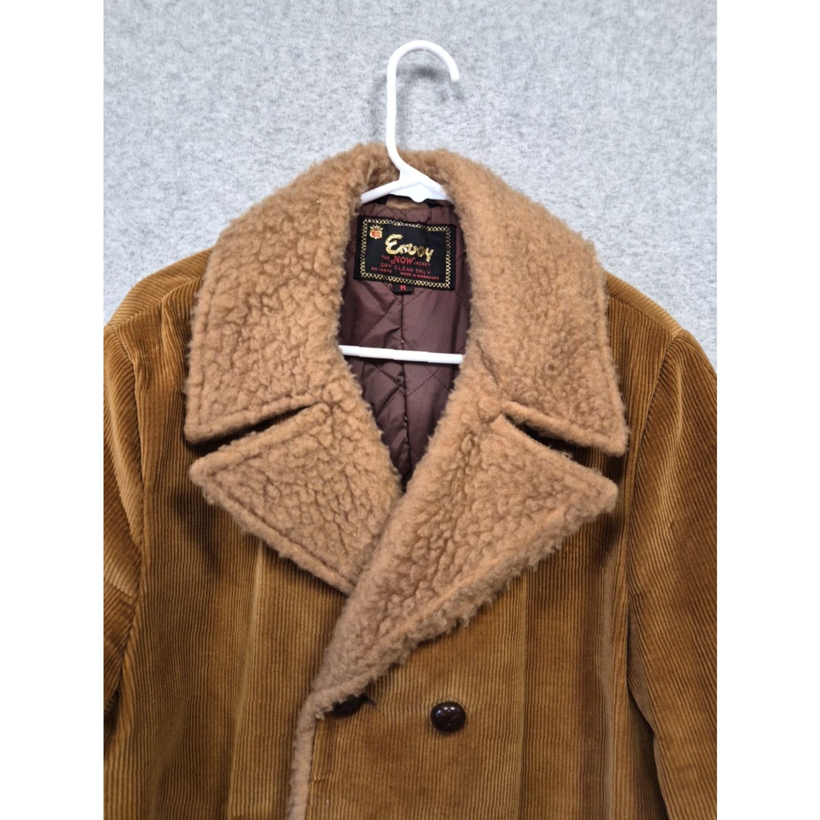 Vintage VINTAGE Envoy Now Jacket Coat Corduroy Belted Sherpa Collar Quilted Lining Brown 90s Women M Overcoat Coat Mens Womens Size M / US 6-8 / IT 42-44 - 4 Thumbnail