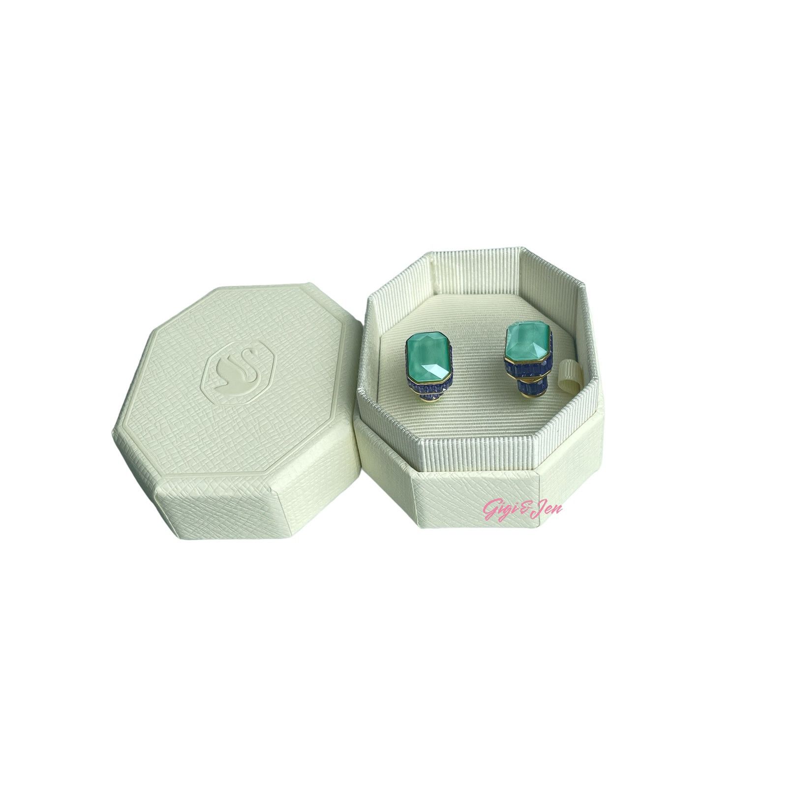 Swarovski Swarovski Orbita Women's Gold Plated Metal Stud Earrings New Size ONE SIZE - 6 Thumbnail