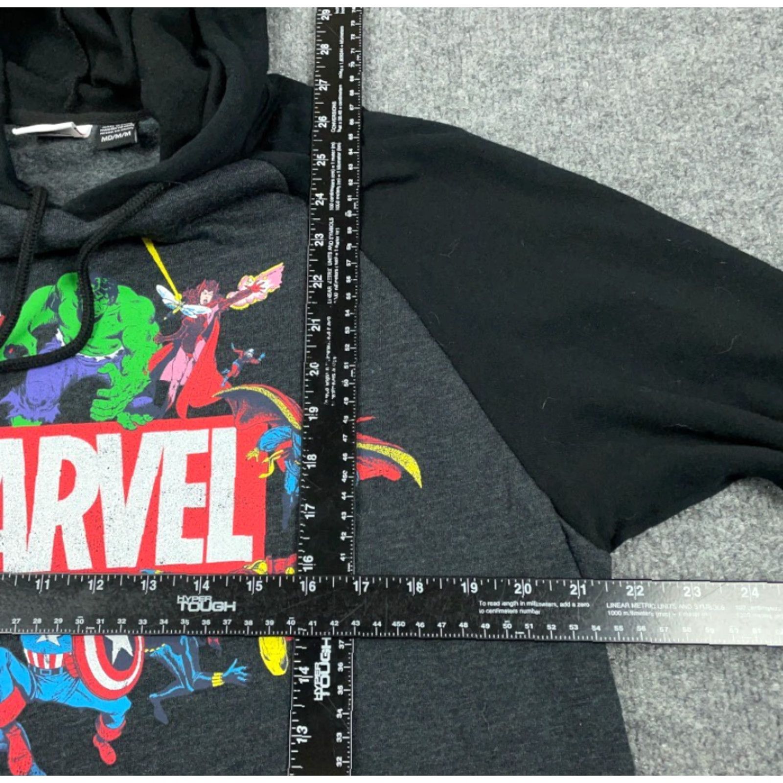Vintage Marvel Hoodie Mens Medium Black Spider-Man Hulk 90s Comics Retro Graphic Print Pullover Sweatshirt Size US M / EU 48-50 / 2 - 4 Thumbnail