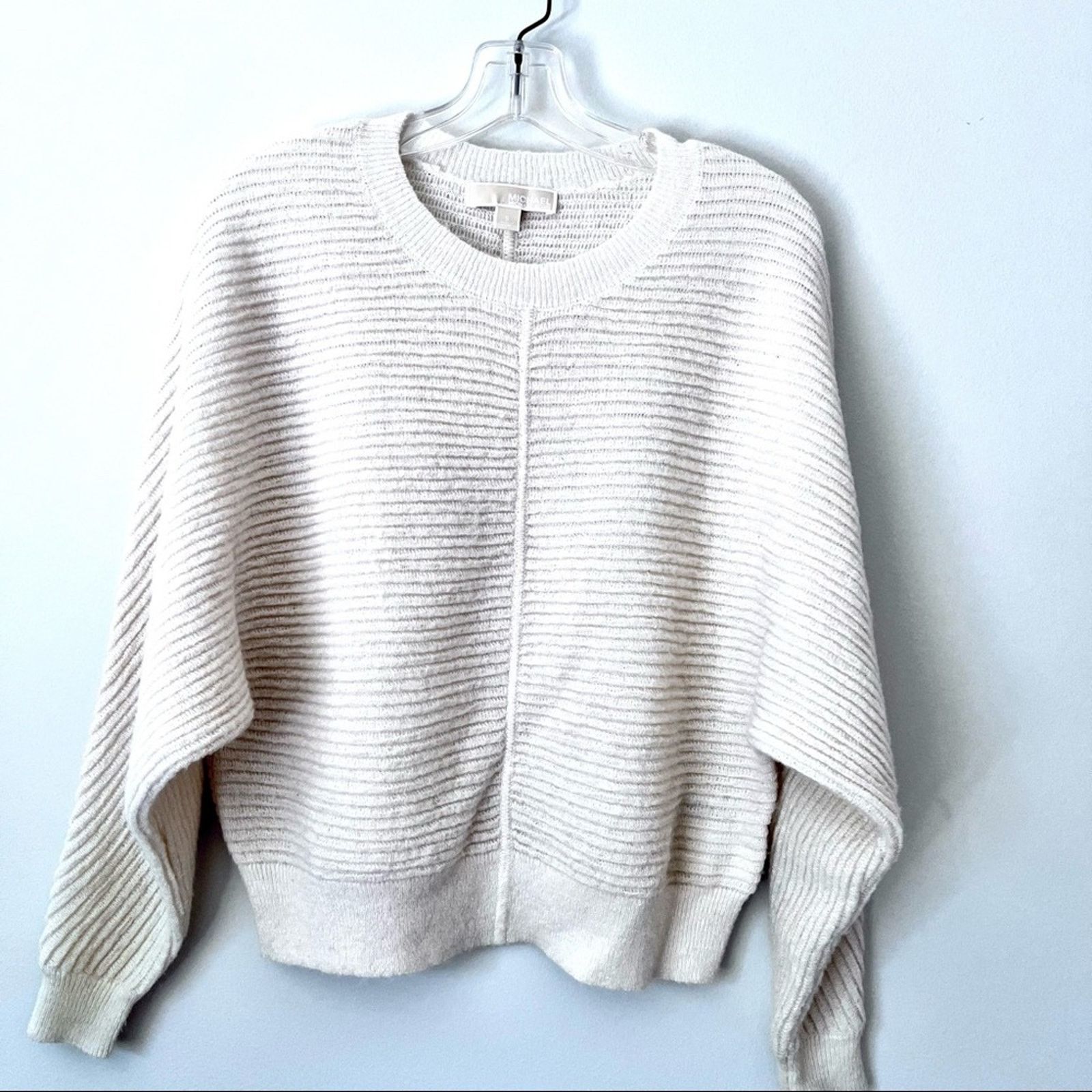 Michael Kors Michael Kors Ottoman Knit Ecru Dolman-sleeve Sweater Size S / US 4 / IT 40 - 3 Thumbnail