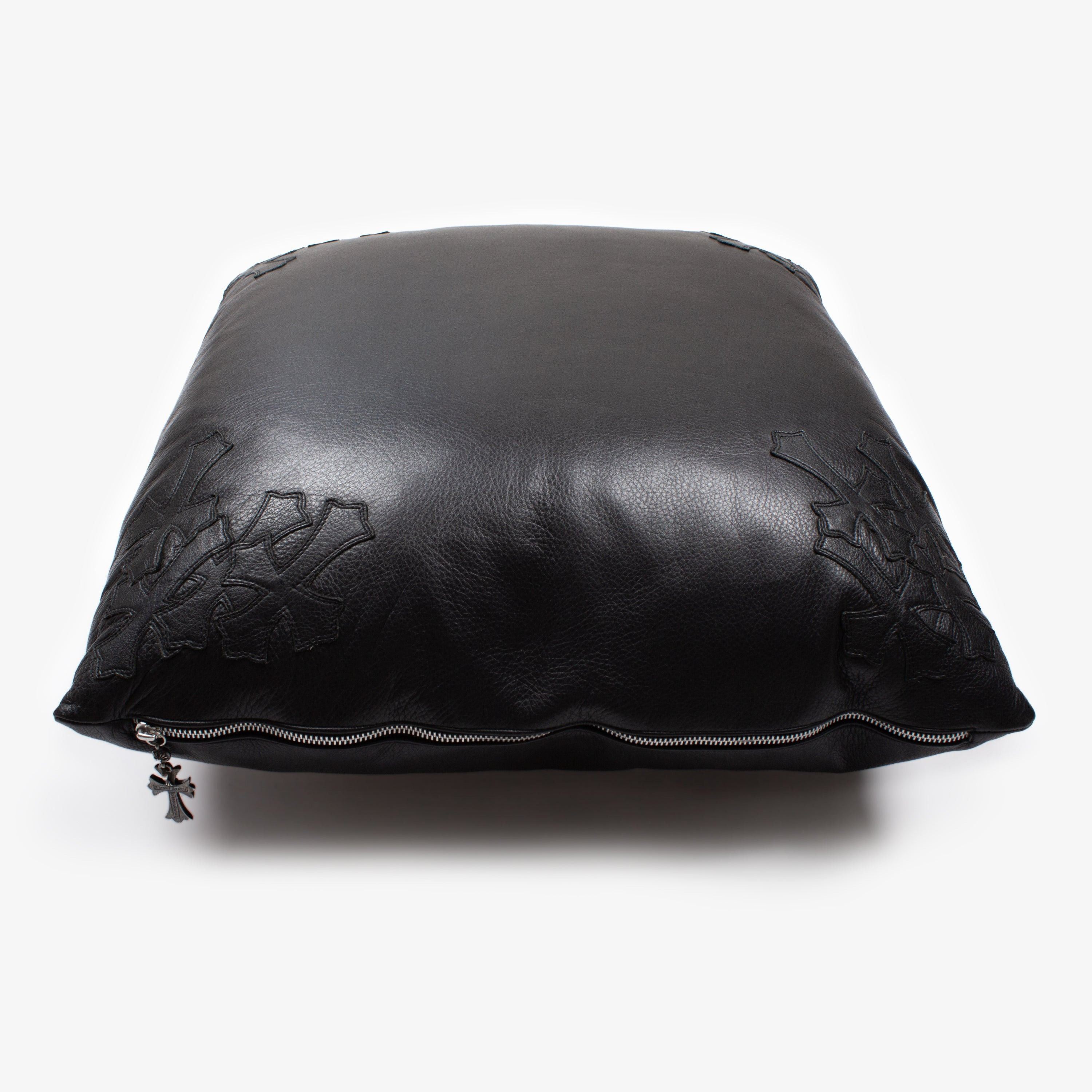 Chrome Hearts CHROME HEARTS BLACK CROSS PATCH LEATHER PILLOW XL Size ONE SIZE - 4 Thumbnail