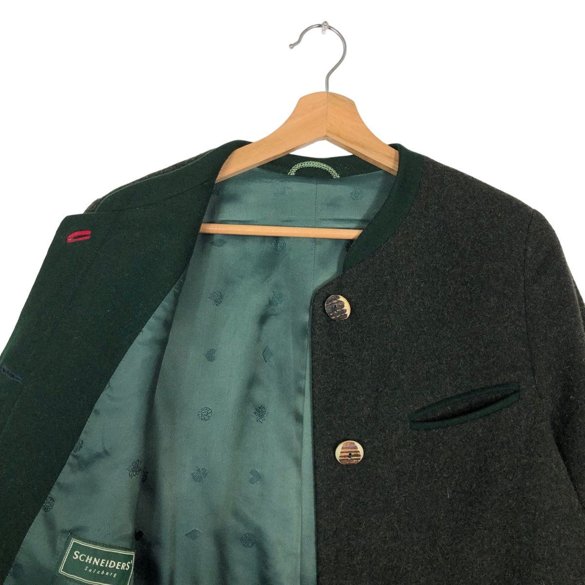 Vintage 🔥Rich Green - Military Style Design Wool Jacket Size US M / EU 48-50 / 2 - 9 Thumbnail