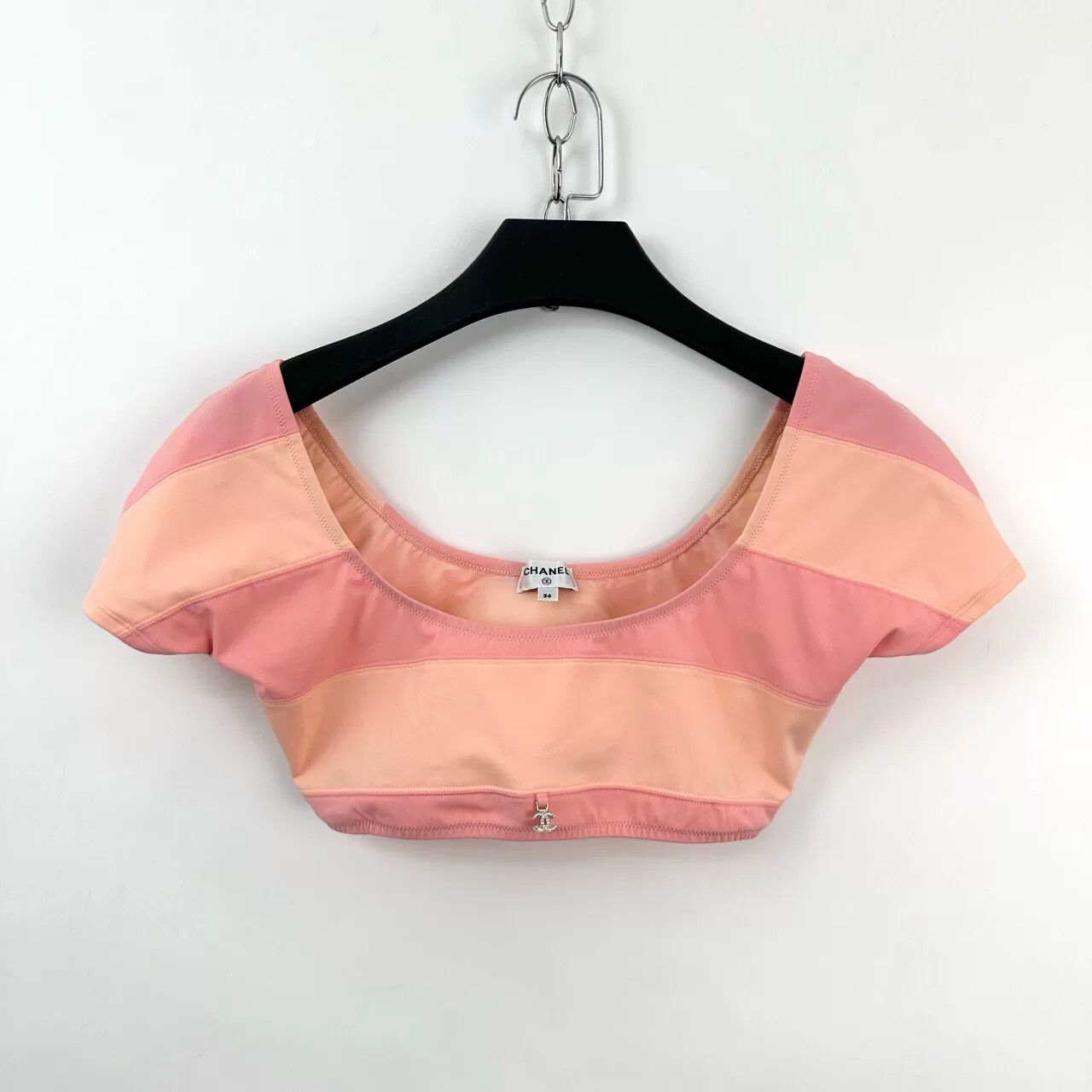 Chanel Chanel 24M Coco Beach Pink Striped Swimsuit Size XS / US 0-2 / IT 36-38 - 1 Thumbnail