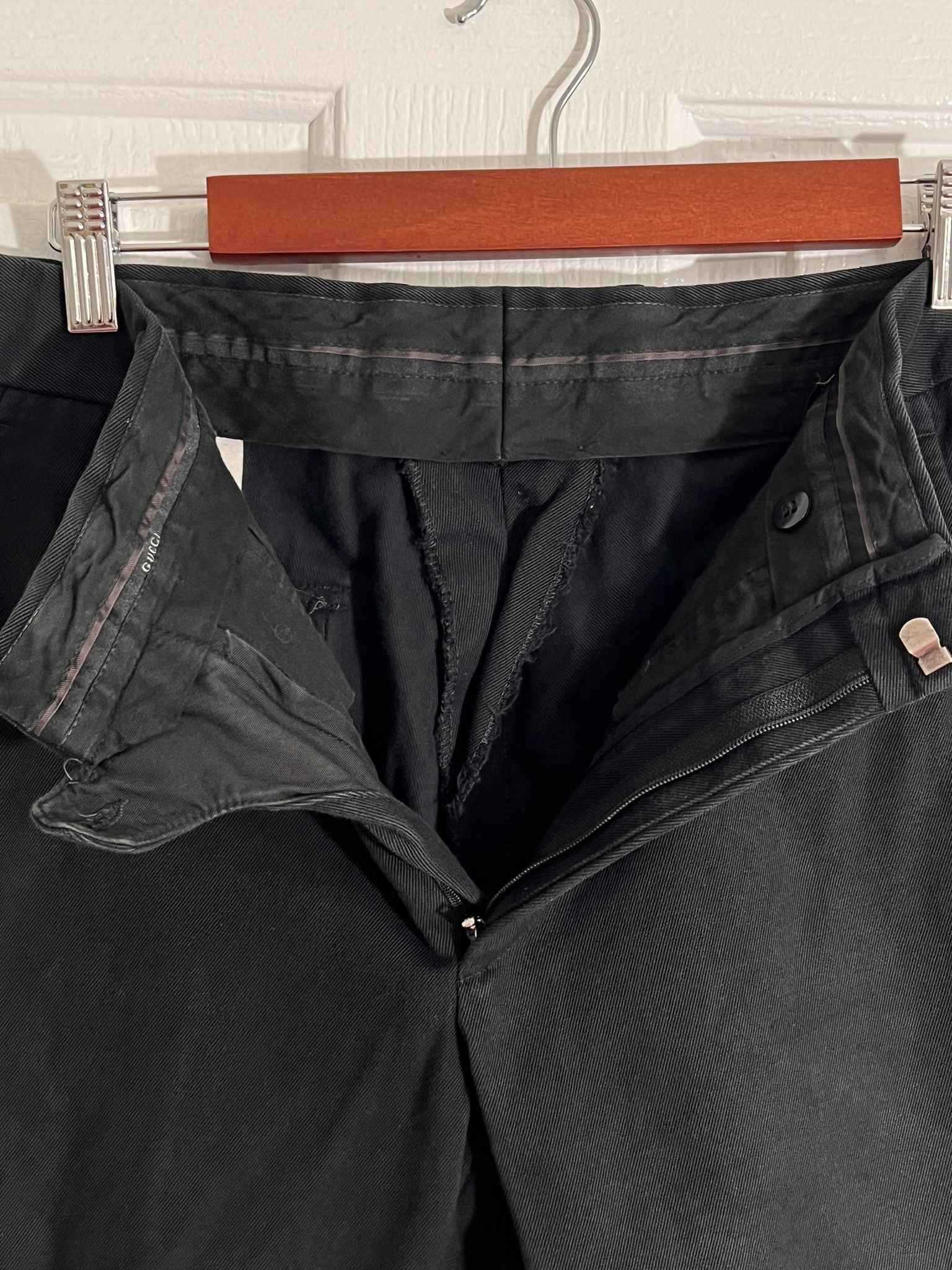 Gucci GUCCI Long Pants Button Pockets Regular Fit Black 34 Size US 34 / EU 50 - 6 Thumbnail