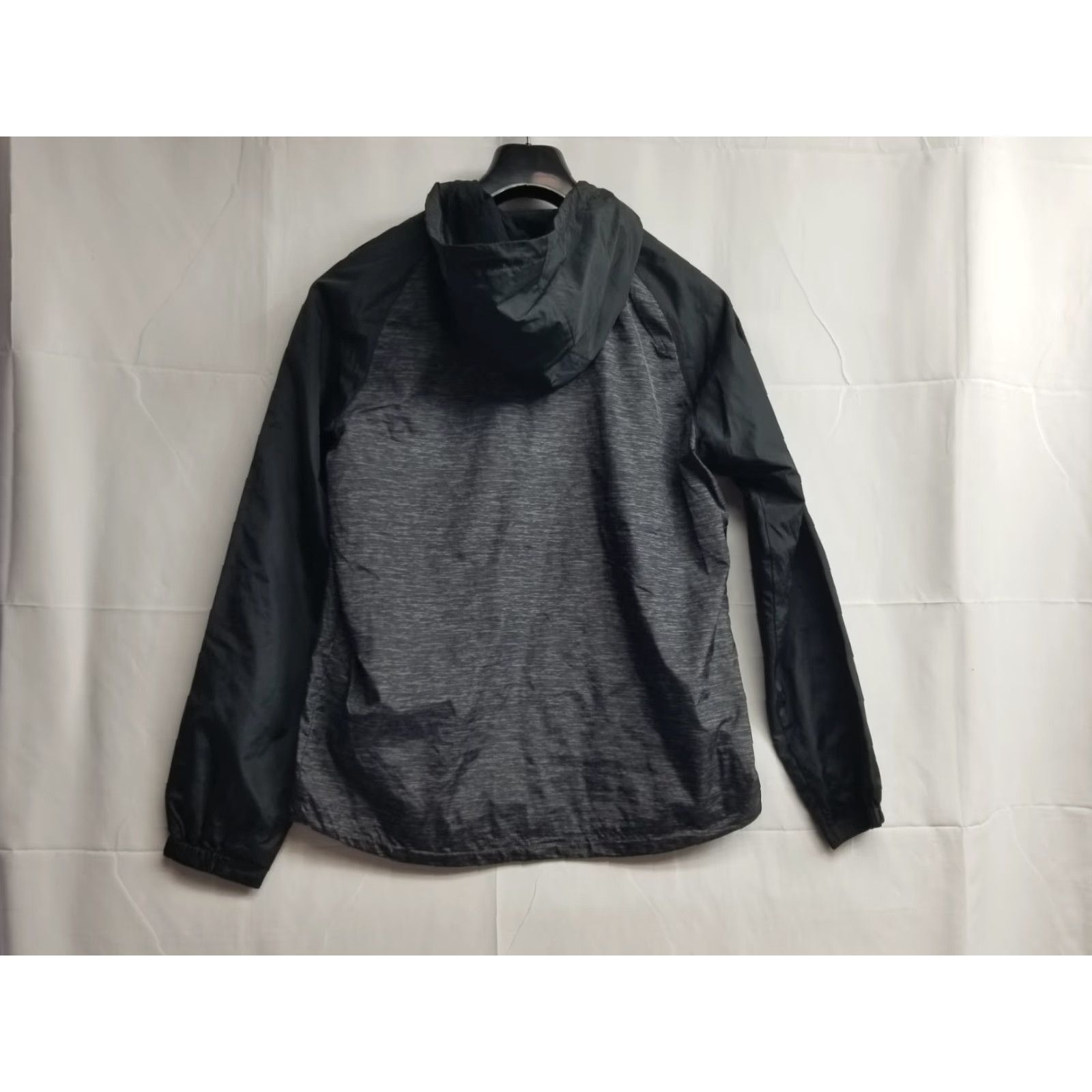 Vintage Sport-Tek Jacket Hooded Windbreaker Women M Black Gray Windbreaker Hooded Windswept Sports Activewear Womens Medium Jacket Size M / US 6-8 / IT 42-44 - 2 Thumbnail