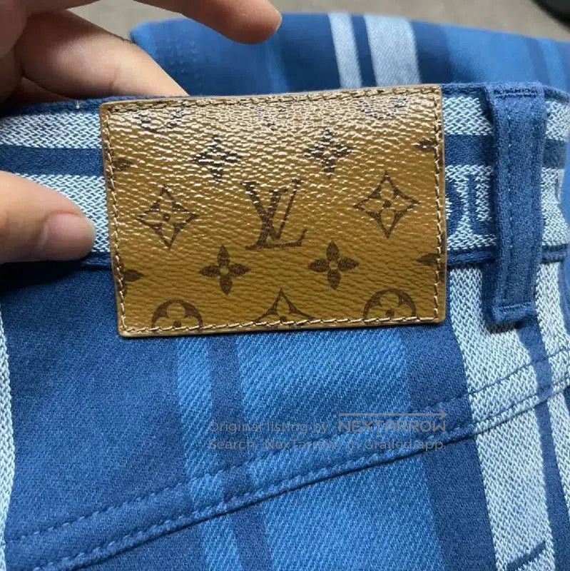 Louis Vuitton Louis Vuitton Blue Cotton Casual Pants . Size 30" / US 8 / IT 44 - 7 Thumbnail
