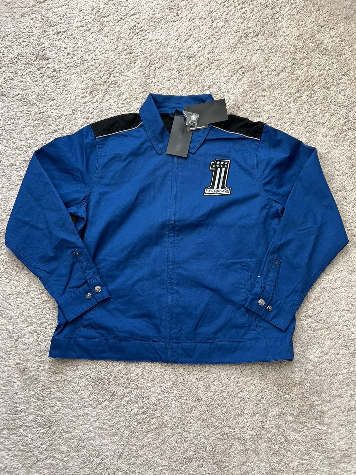 Harley Davidson Harley-Davidson Men's #1 Work Jacket - True Blue Size US XL / EU 56 / 4 - 3 Thumbnail