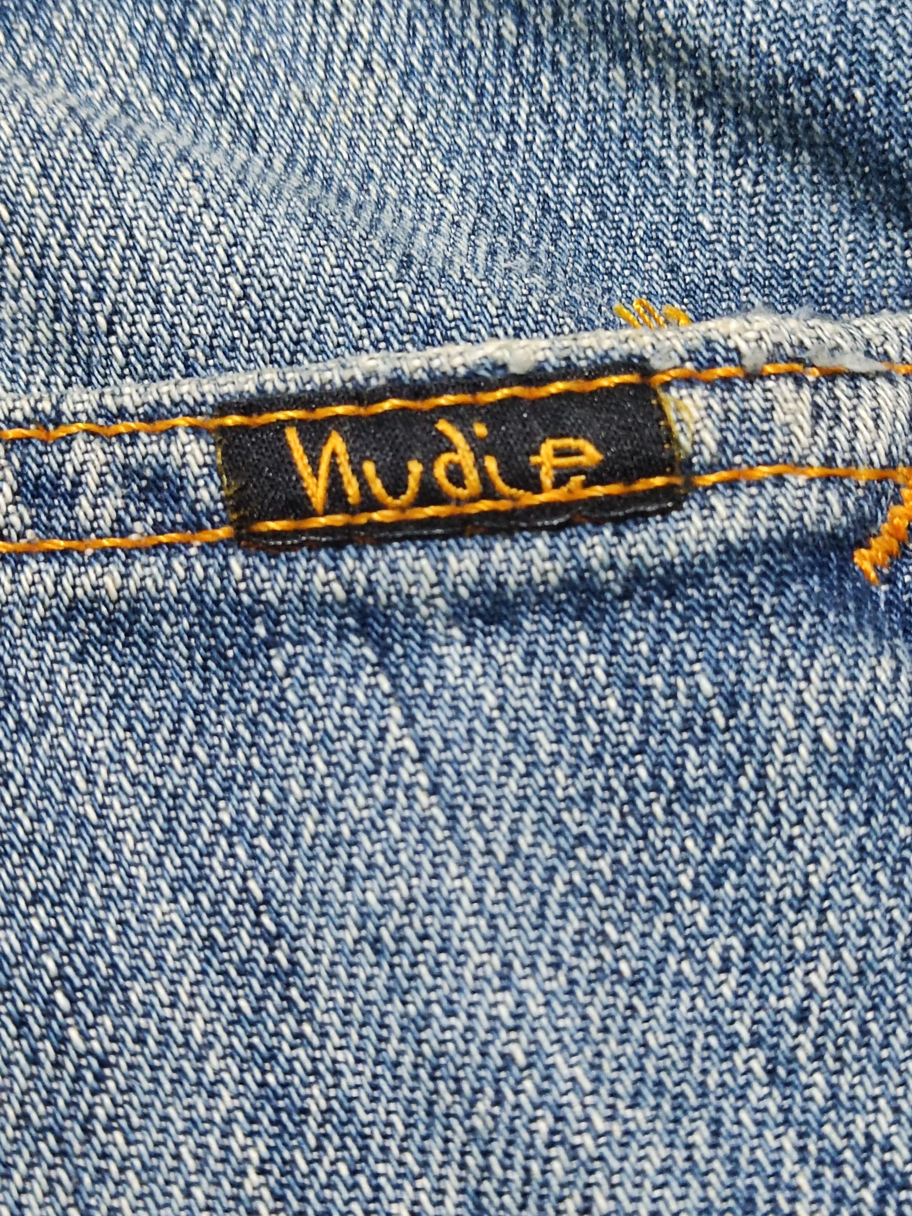 Nudie Jeans Vintage Distressed Nudie saltwater blue Italy made Size US 34 / EU 50 - 11 Thumbnail