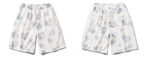 Japanese Brand 21SS Indigo Union Japan White Bandana Paisley Heart Shorts Size US 31 - 2 Thumbnail