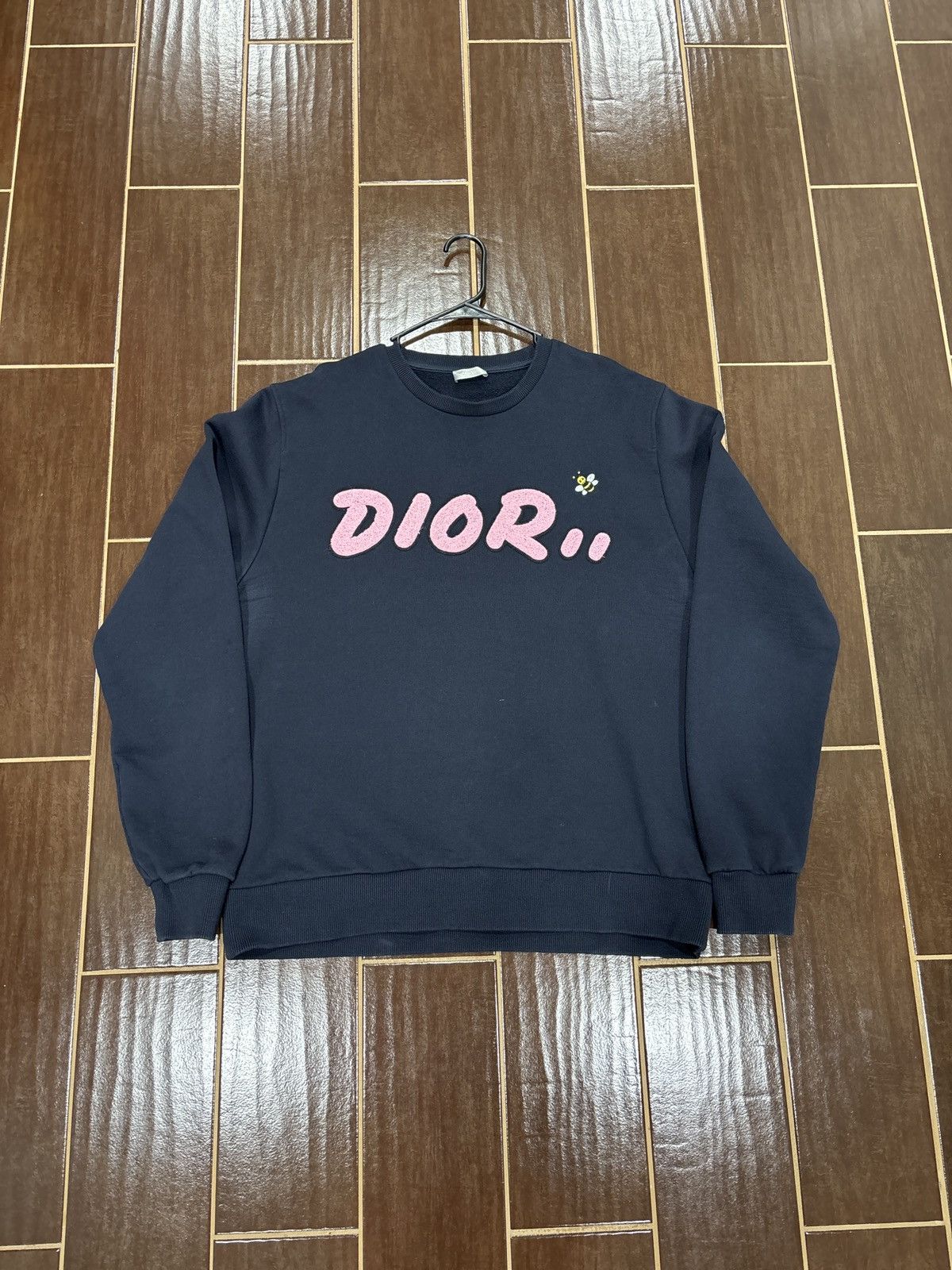 Dior × Kaws USED Dior x Kaws Logo Crewneck Navy Size 3XL/Fits XL Size US XL / EU 56 / 4 - 1 Thumbnail