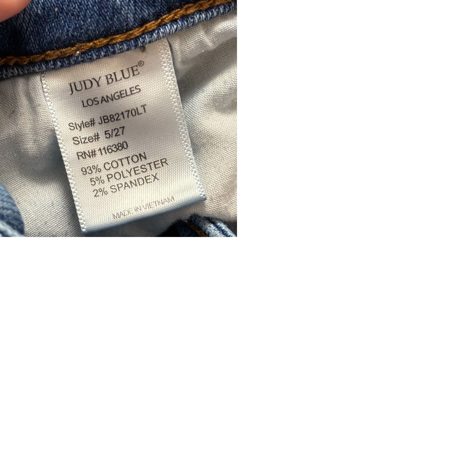 Denime Judy Blue Jeans Womens 5 26x28 Blue Distressed Stretch Light Wash Denim Womens Size 27" / US 4 / IT 40 - 9 Thumbnail