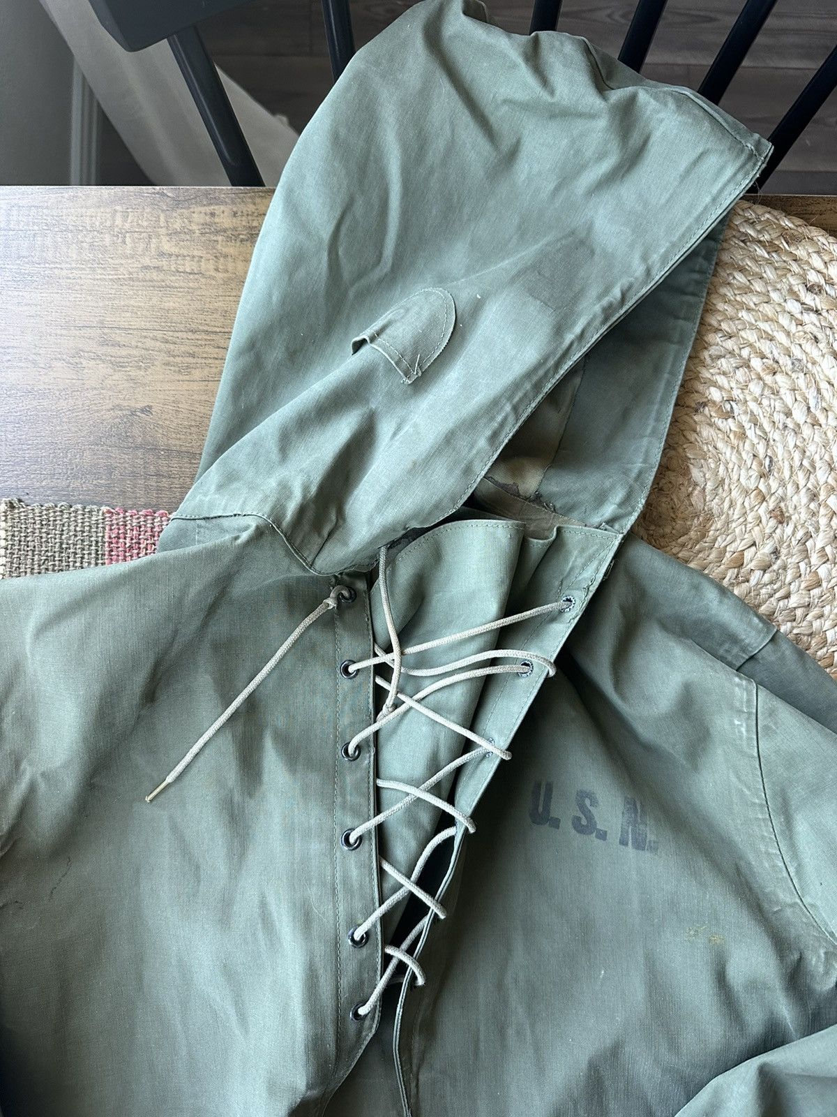 Vintage RARE WWII US Navy Contract NXSX 55552 USN Deck Jacket Size US S / EU 44-46 / 1 - 7 Thumbnail