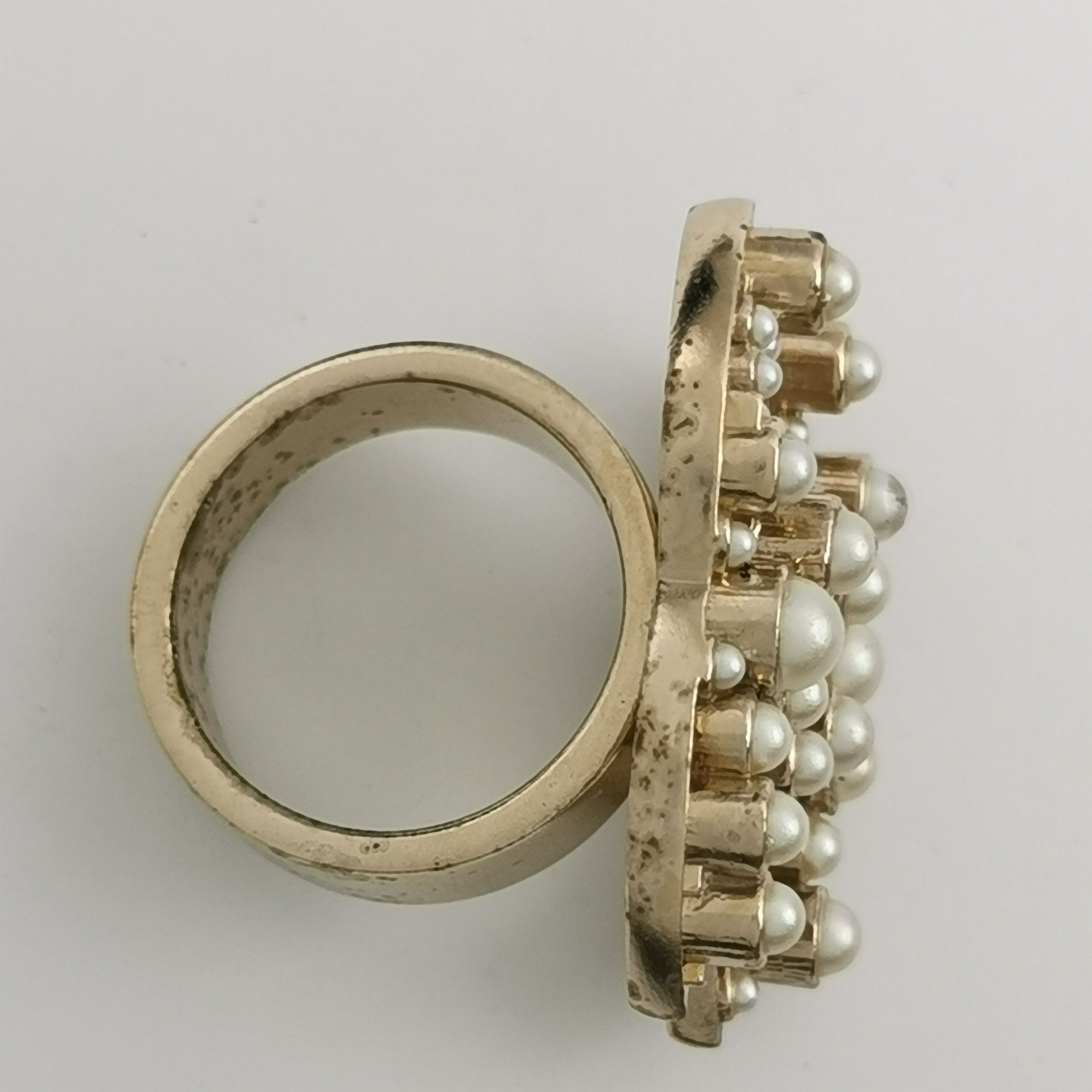 Chanel Chanel Imitation Pearl Double C Ring Size 12 -z2505 Size ONE SIZE - 8 Thumbnail