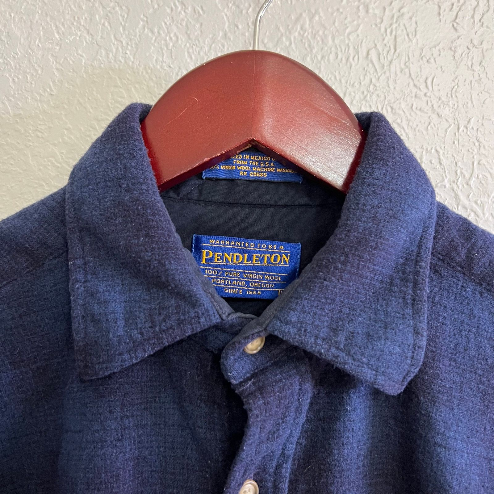 Pendleton Vintage Pendleton Wool Shirt Mens M Blue Elbow Patch Button Size US M / EU 48-50 / 2 - 3 Thumbnail