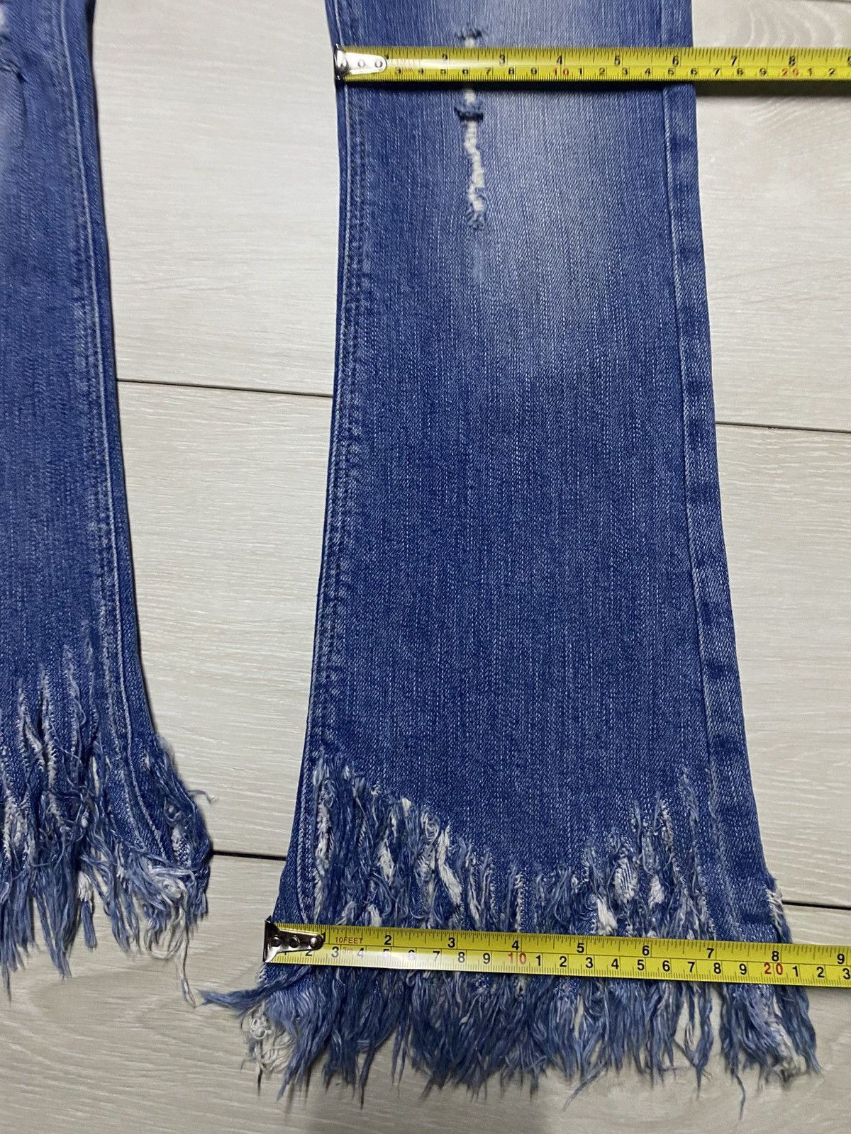 Rhude × Zara Zara Trafaluc Denim Wear Strech Embroidered Frayer Leg Jeans Size 26" / US 2 / IT 38 - 14 Thumbnail