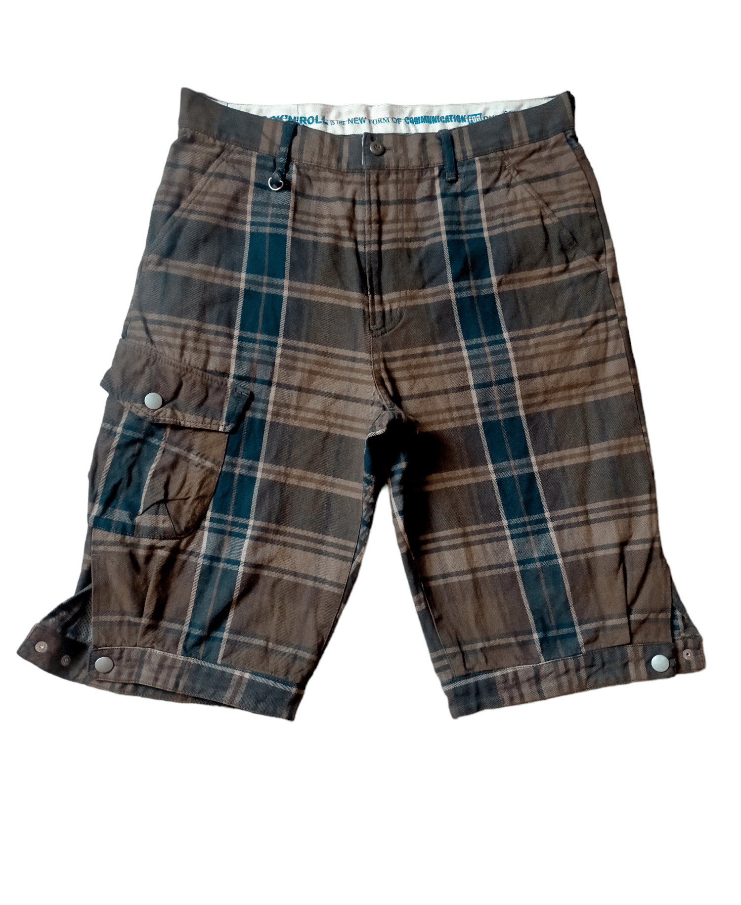 Japanese Brand PPFM Cargo Plaid Short Pants Size US 32 / EU 48 - 1 Thumbnail